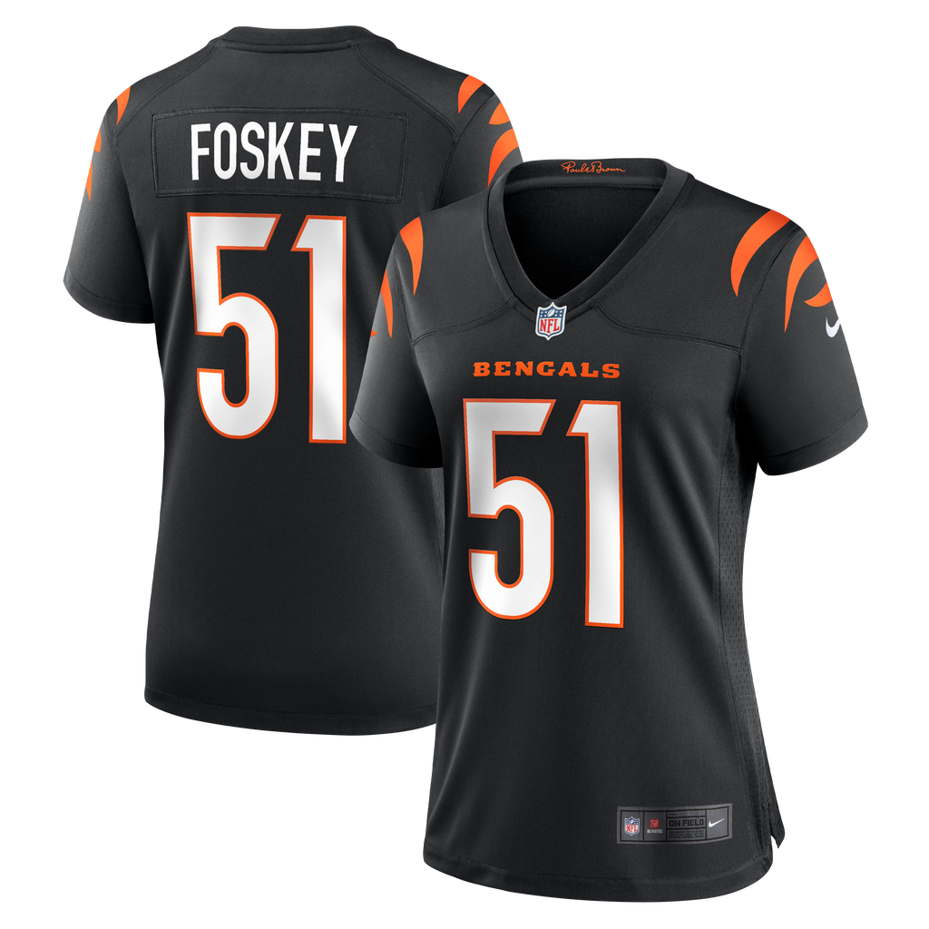 Women's Cincinnati Bengals Isaiah Foskey Nike Black Team Game Jersey