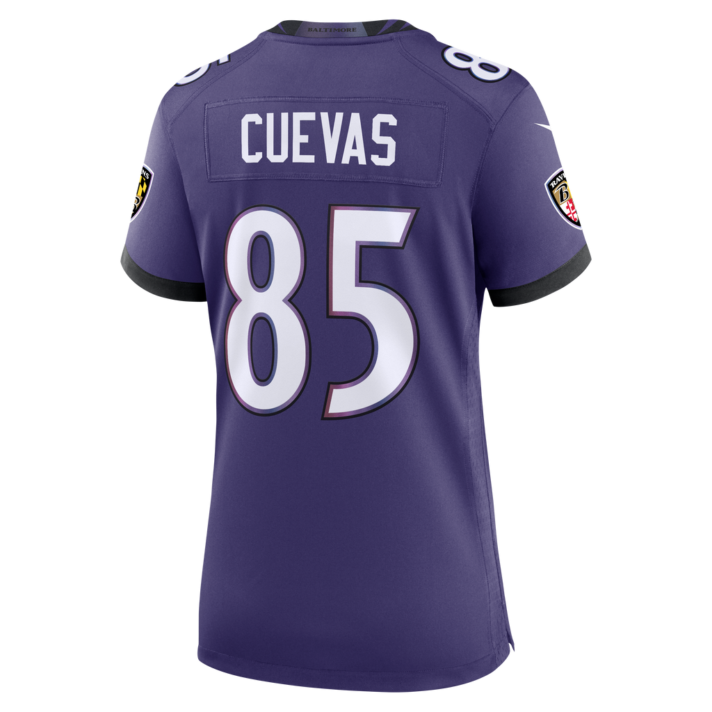 Women's Baltimore Ravens Josh Cuevas Nike Purple Team Game Jersey