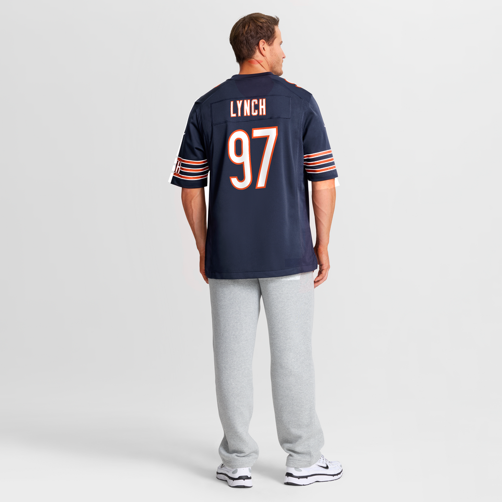 Men's Chicago Bears James Lynch Nike Navy Team Game Jersey