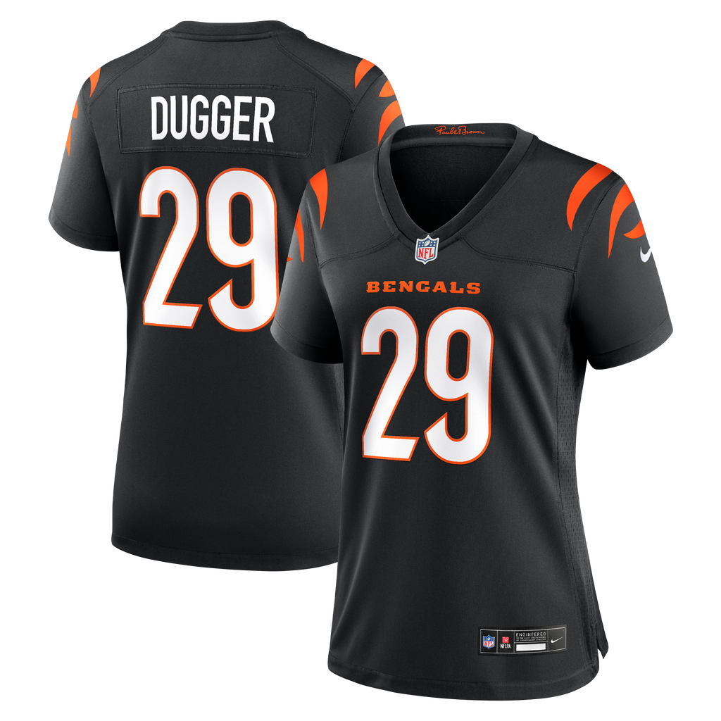 Women's Cincinnati Bengals Kyle Dugger Nike Black Team Game Jersey