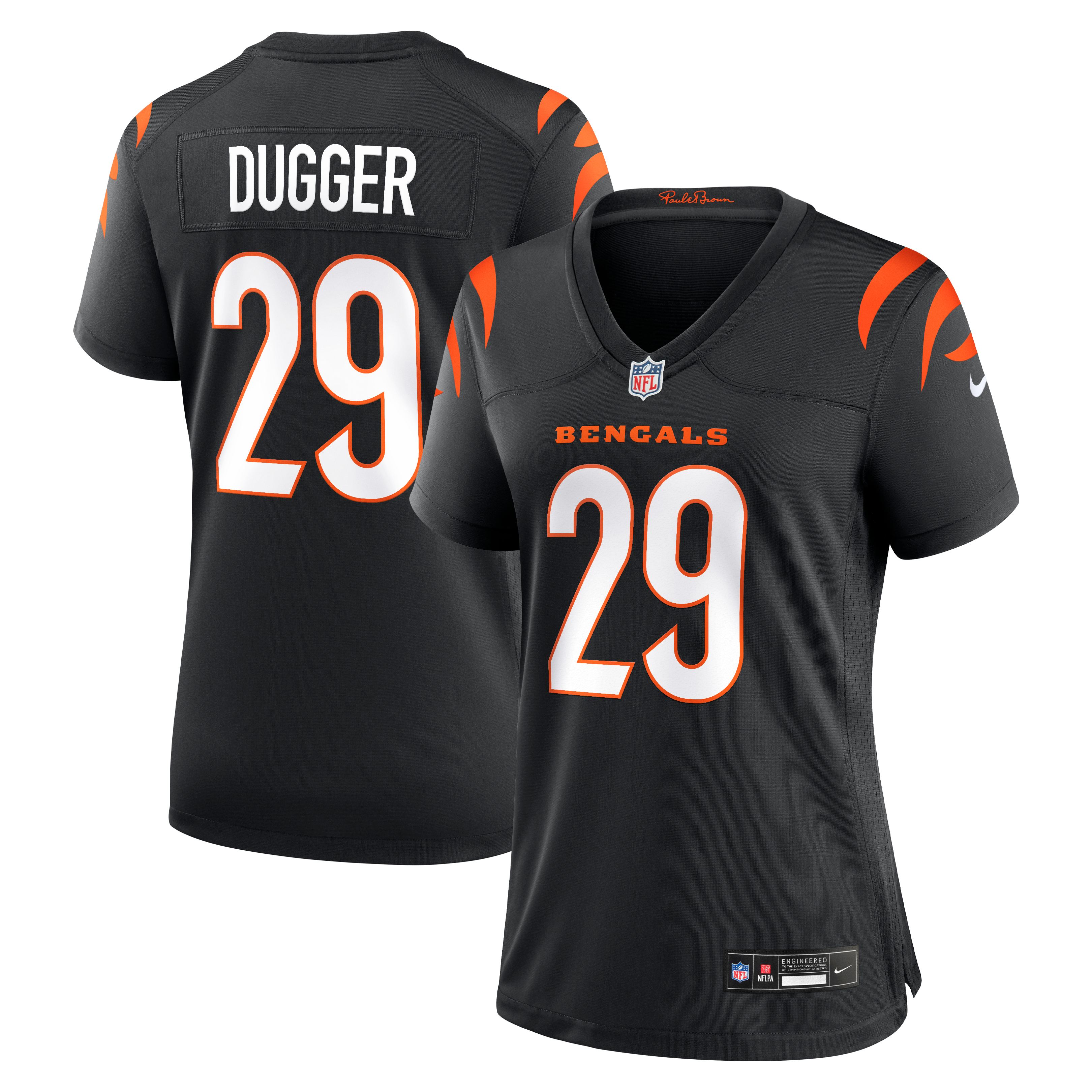 Women's Cincinnati Bengals Kyle Dugger Nike Black Team Game Jersey