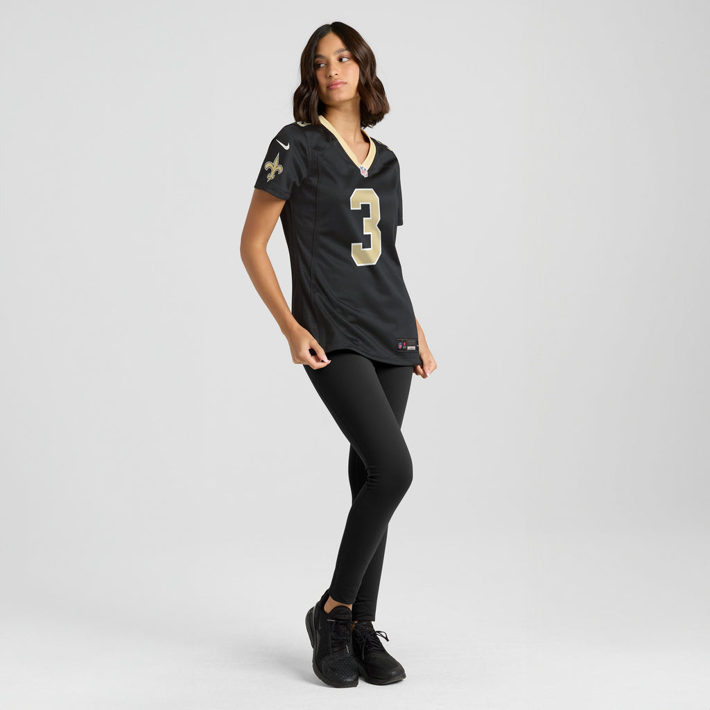 Women's New Orleans Saints Travis Etienne Jr Nike Black Team Game Jersey