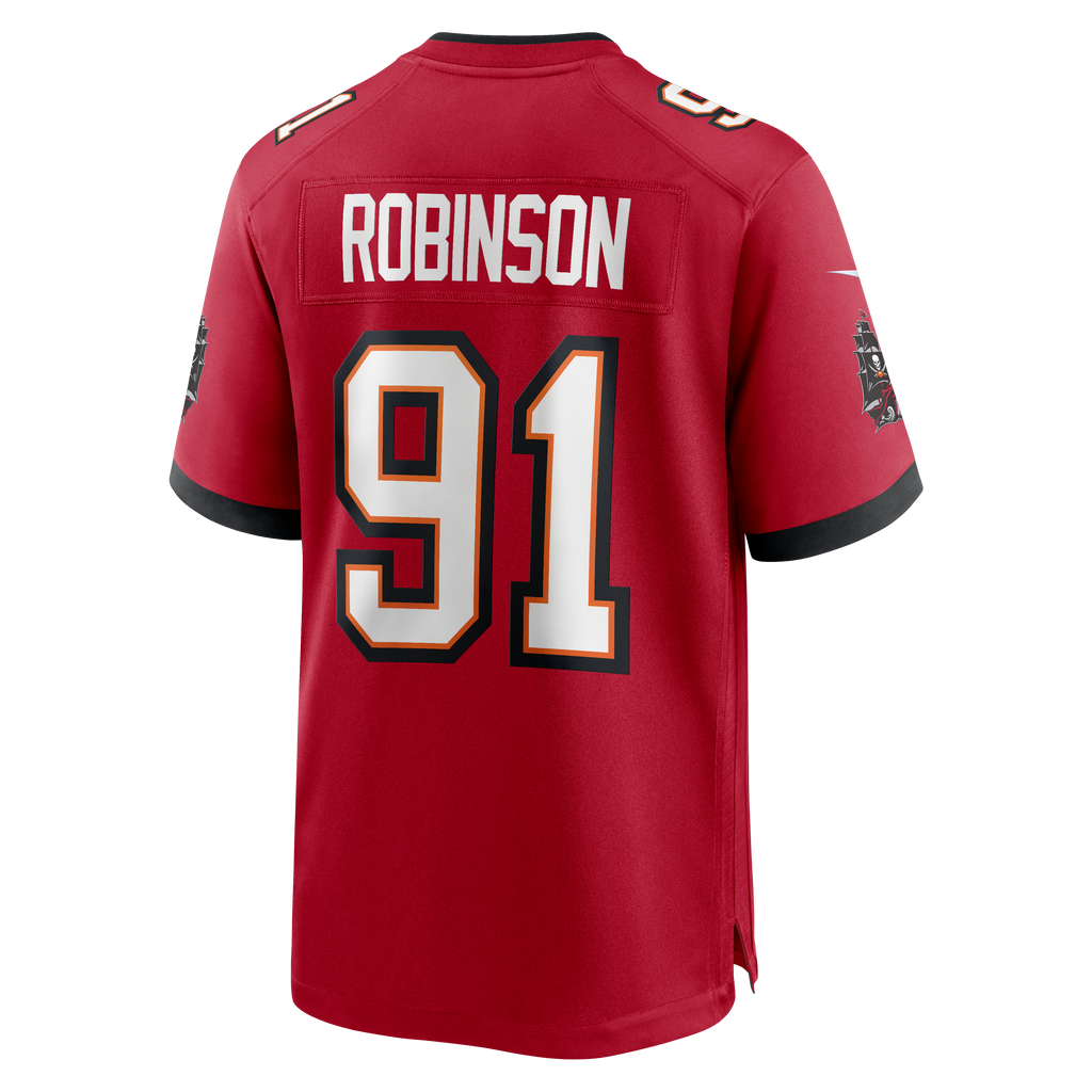 Men's Tampa Bay Buccaneers Ashawn Robinson Nike Red Team Game Jersey
