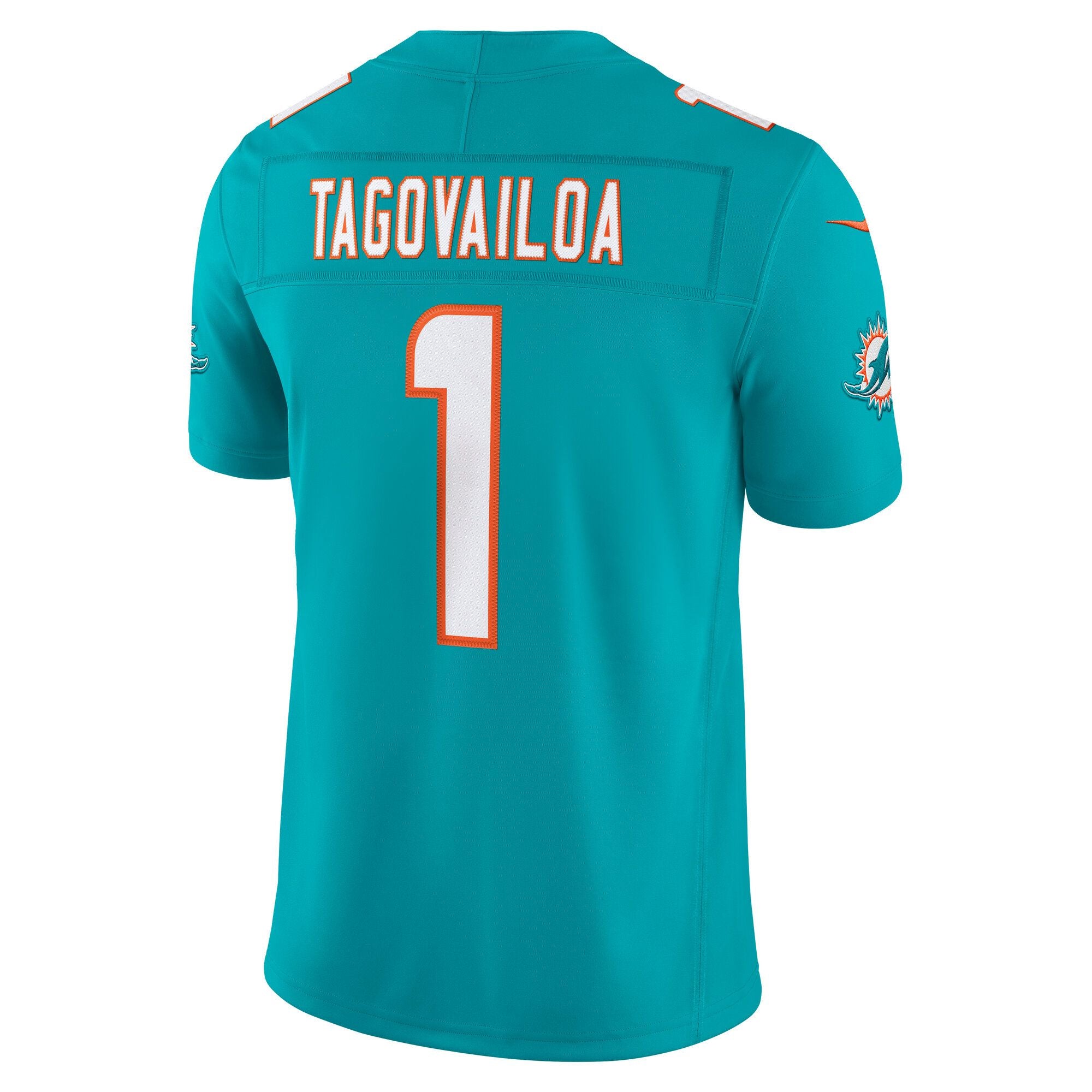 Men's Miami Dolphins Tua Tagovailoa Nike Aqua Team Vapor Fuse Stitched Limited Jersey