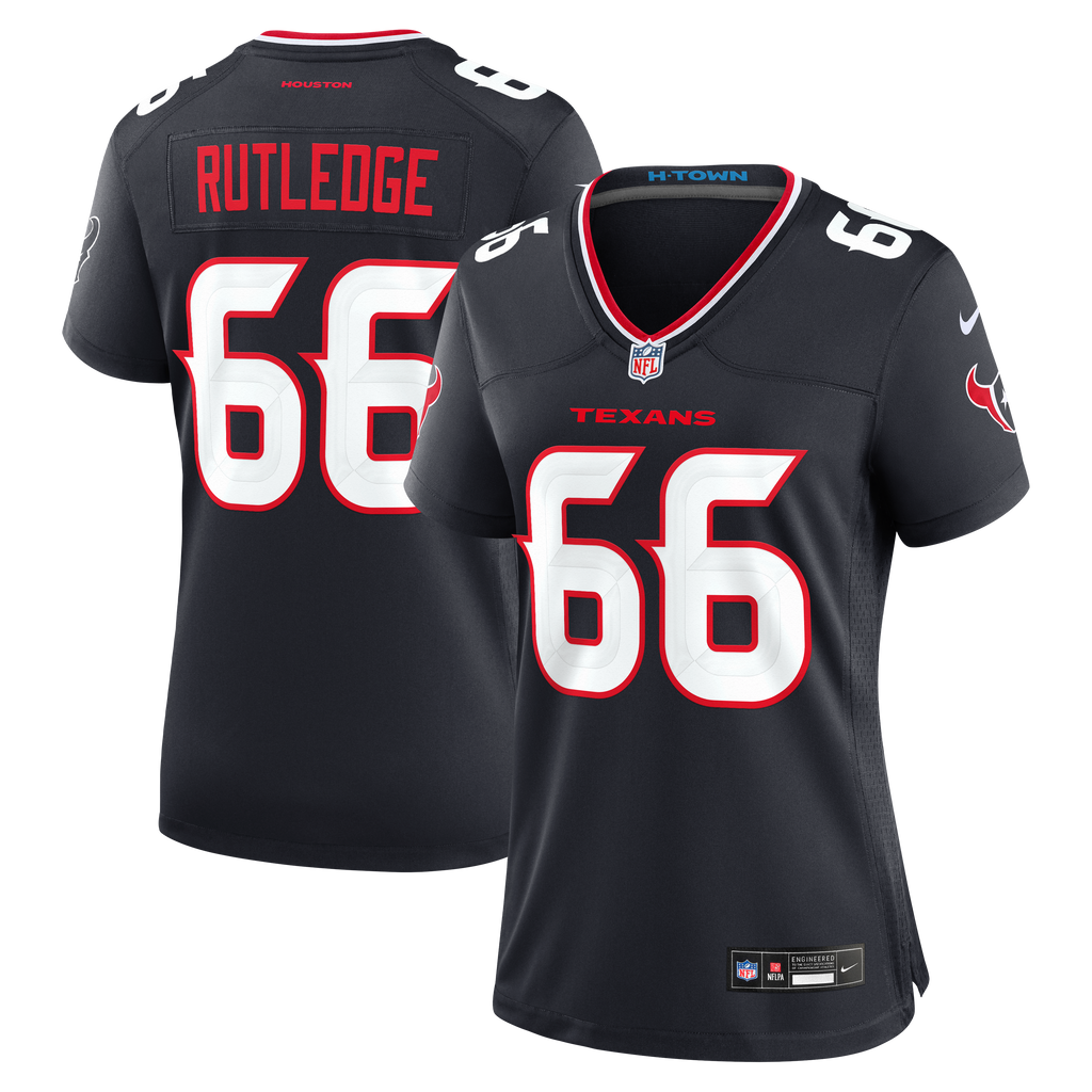 Women's Houston Texans Keylan Rutledge Nike Navy Team Game Jersey