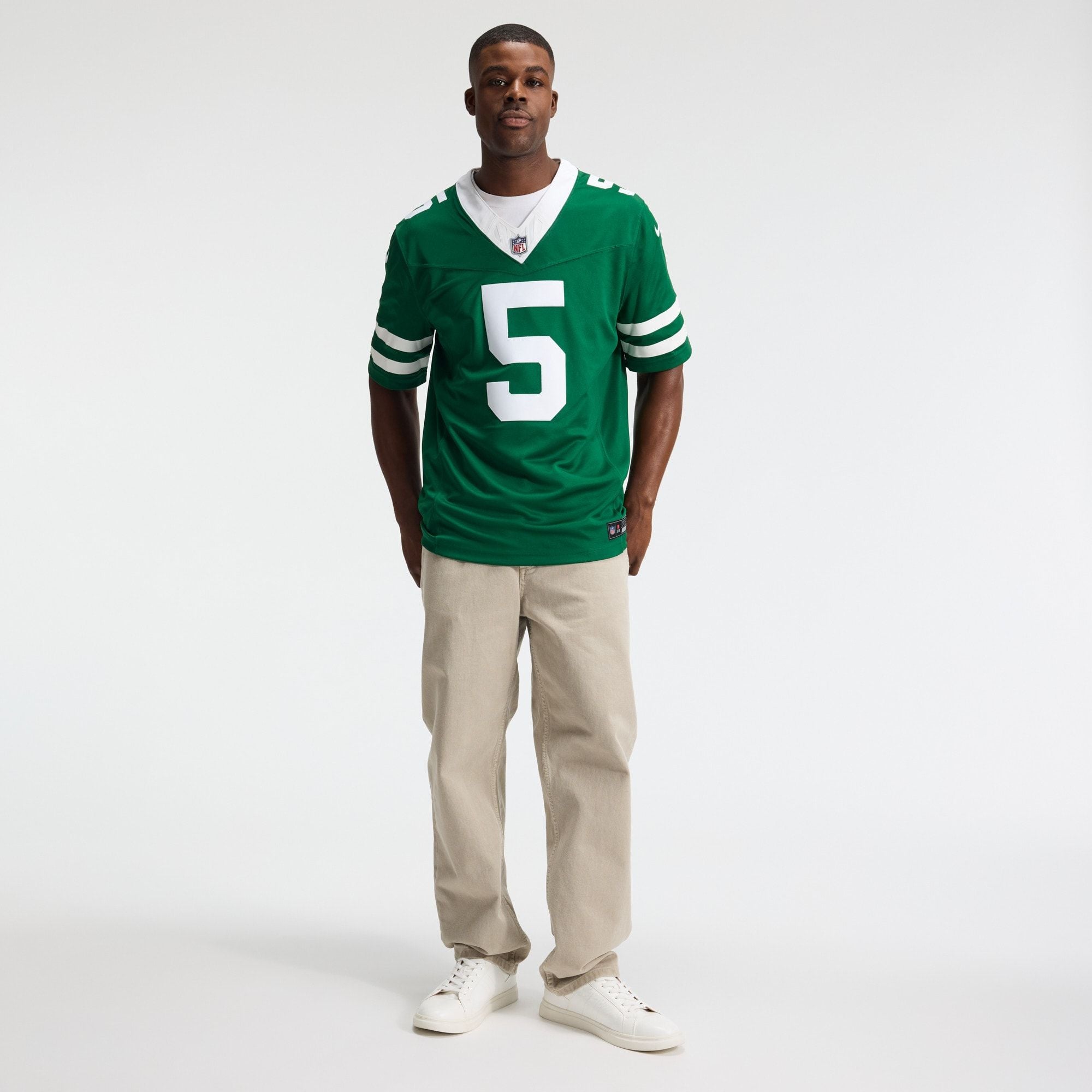 Men's New York Jets Garrett Wilson Nike Legacy Green Team Vapor Fuse Stitched Limited Jersey