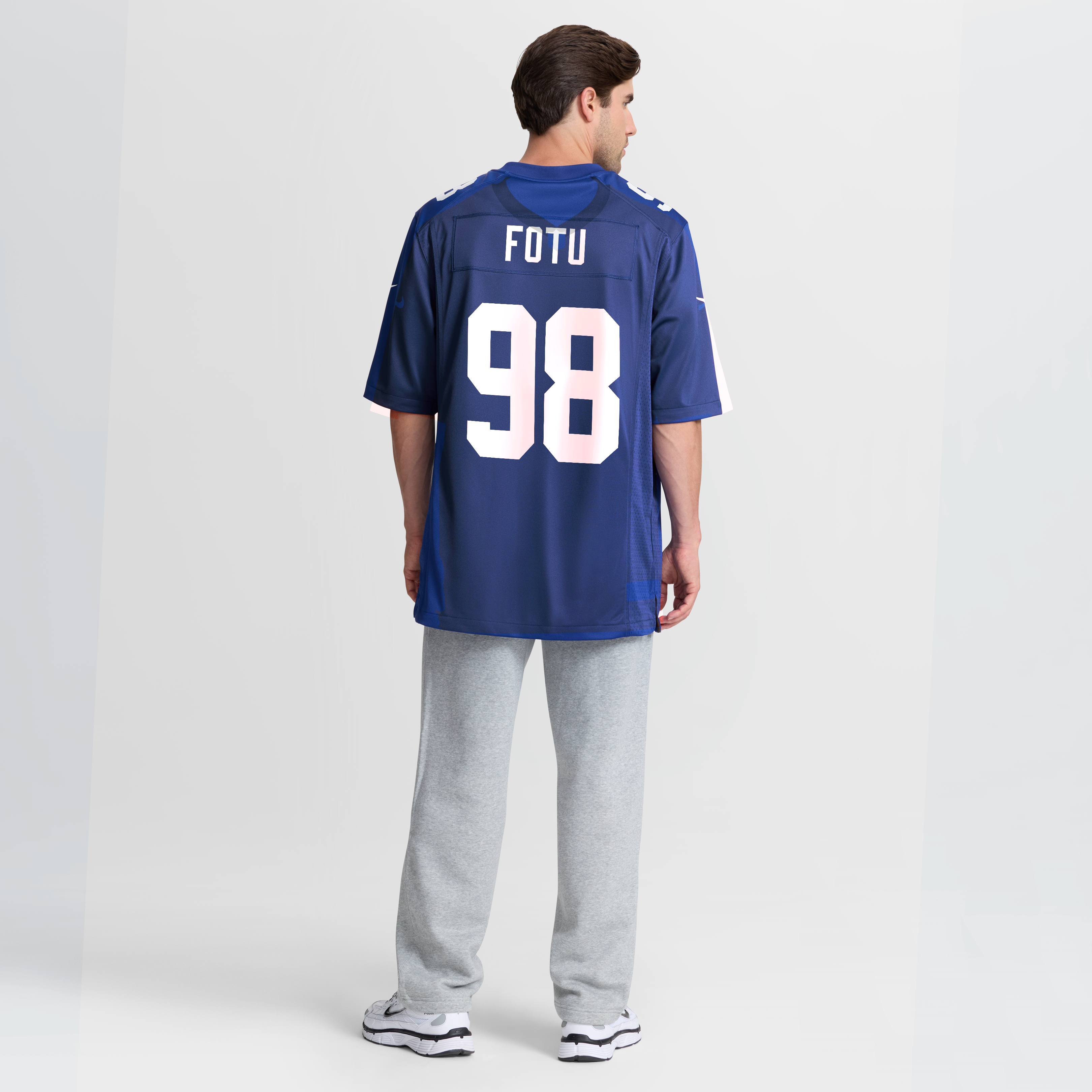 Men's New York Giants Leki Fotu Nike Royal Team Game Jersey