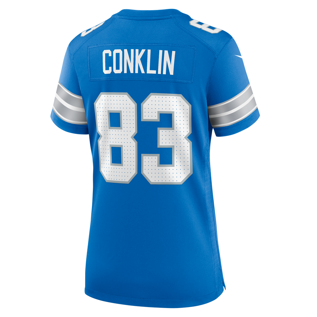 Women's Detroit Lions Tyler Conklin Nike Blue Team Game Jersey