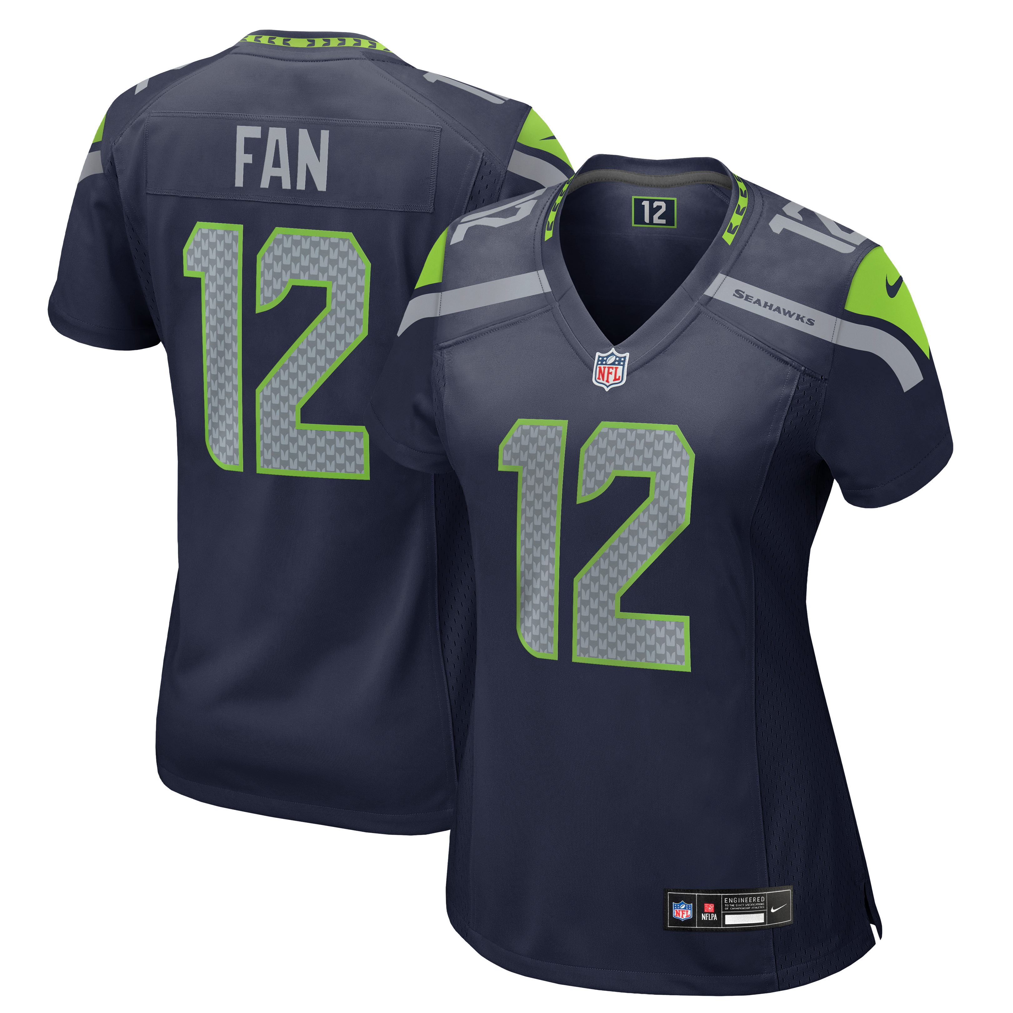 Women's Seattle Seahawks 12S Nike College Navy Team Game Jersey