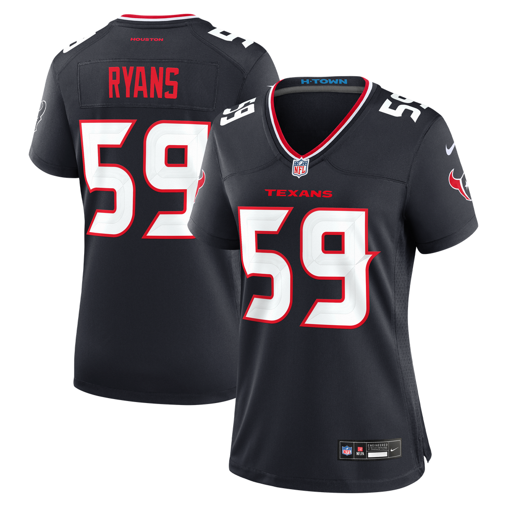 Women's Houston Texans Demeco Ryans Nike Navy Team Retired Game Jersey