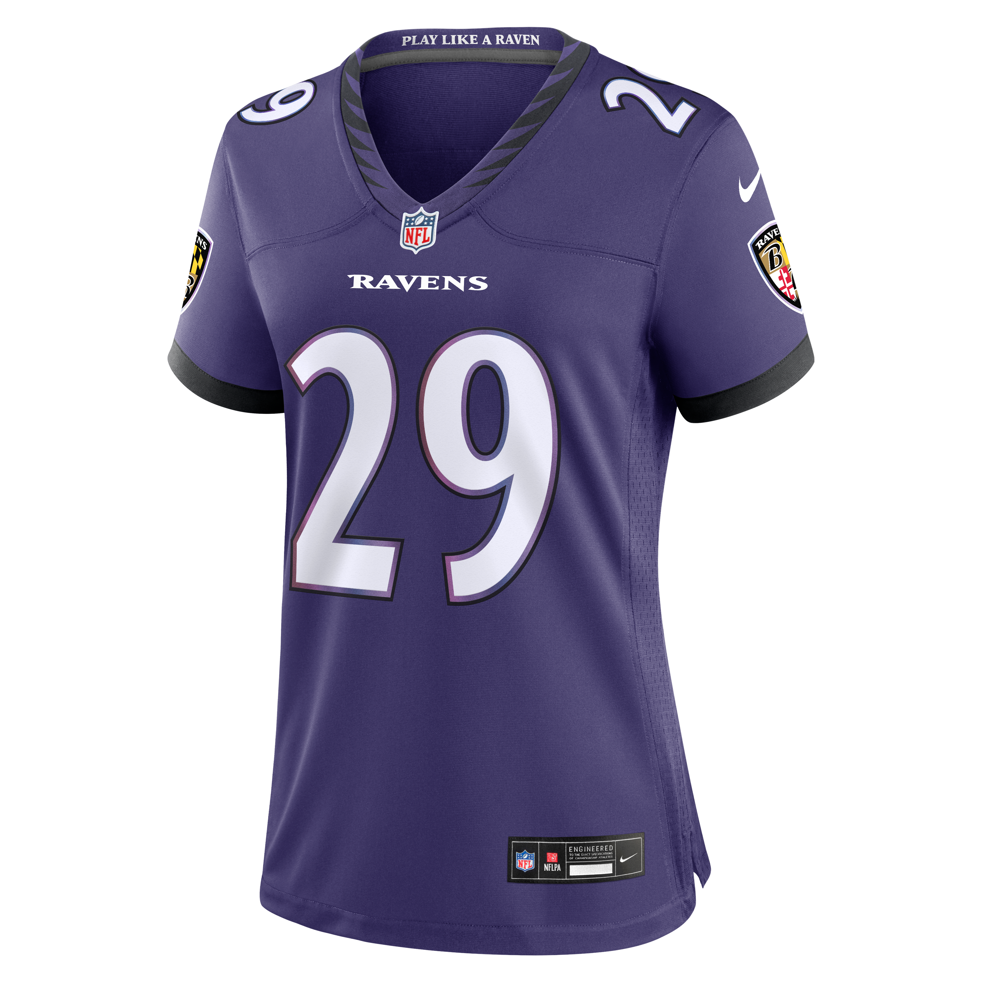 Women's Baltimore Ravens Chandler Rivers Nike Purple Team Game Jersey