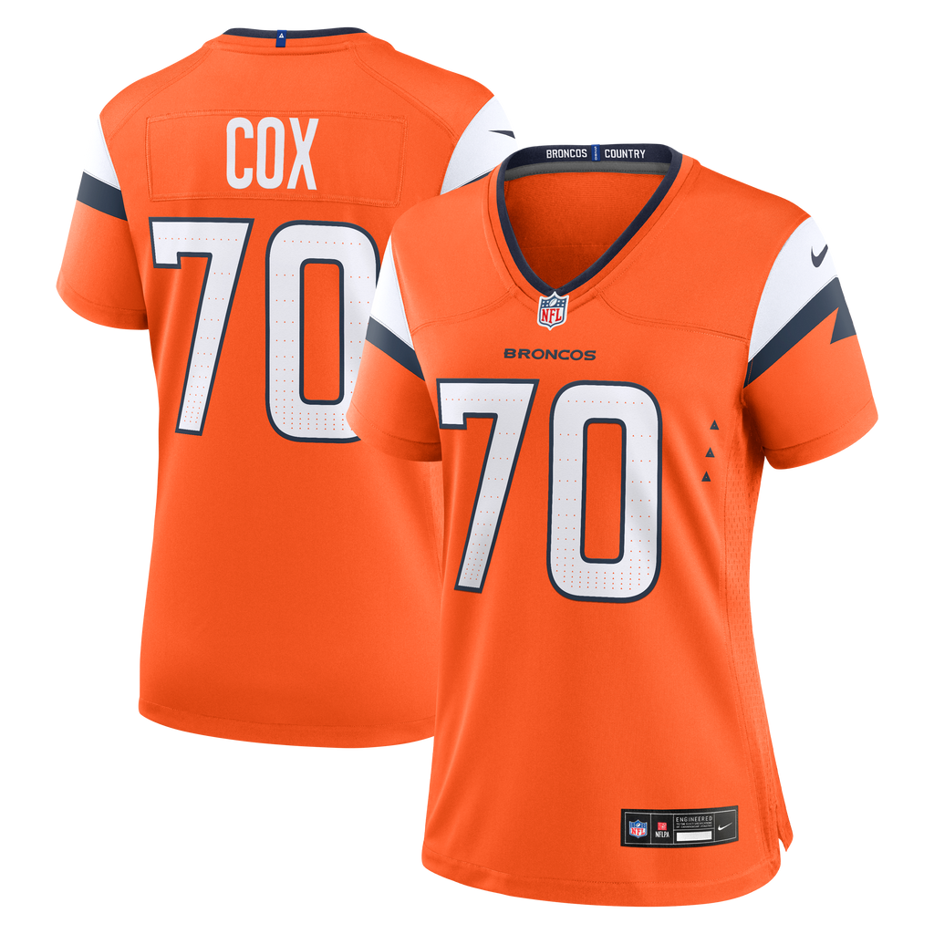 Women's Denver Broncos Marques Cox Nike Orange Team Game Jersey