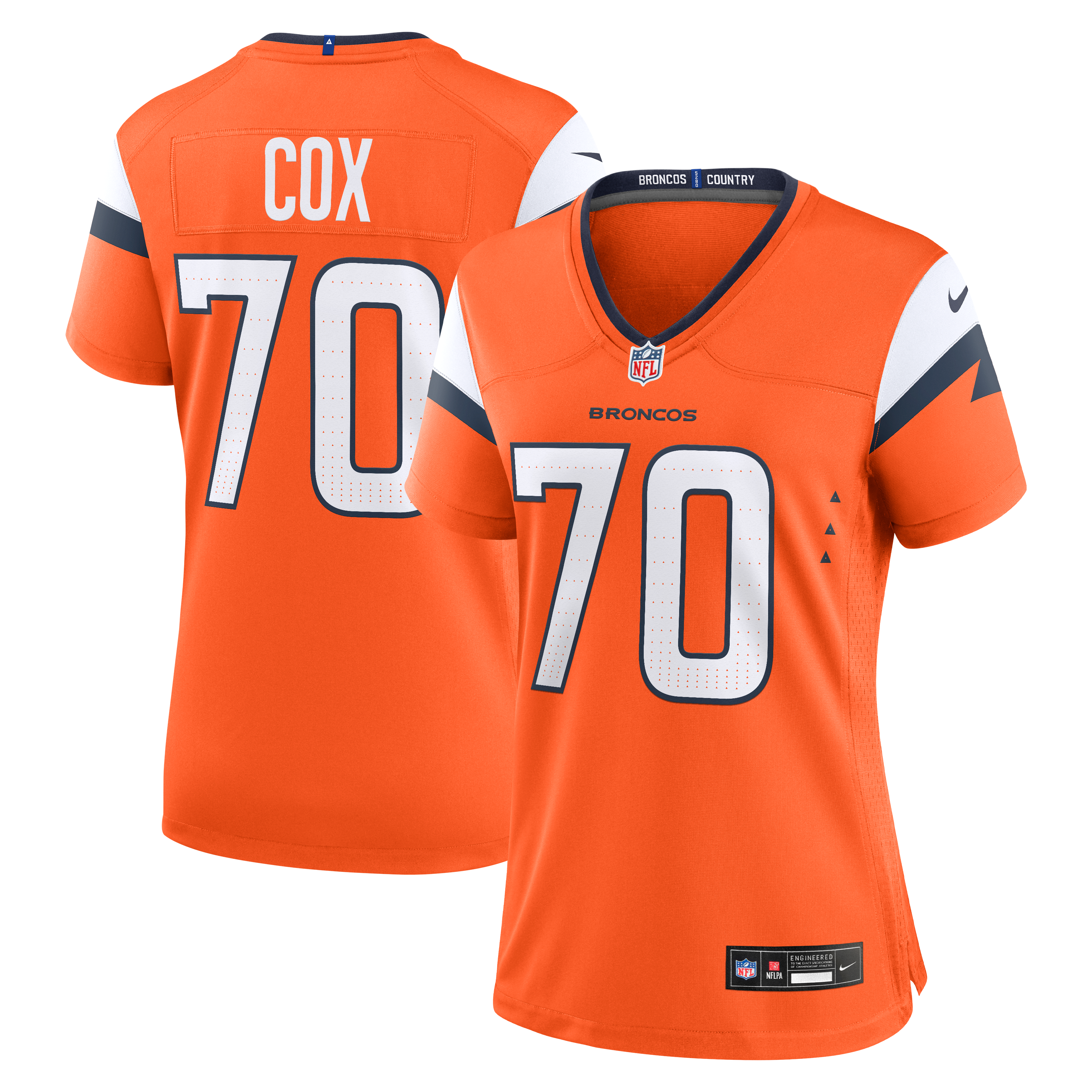 Women's Denver Broncos Marques Cox Nike Orange Team Game Jersey