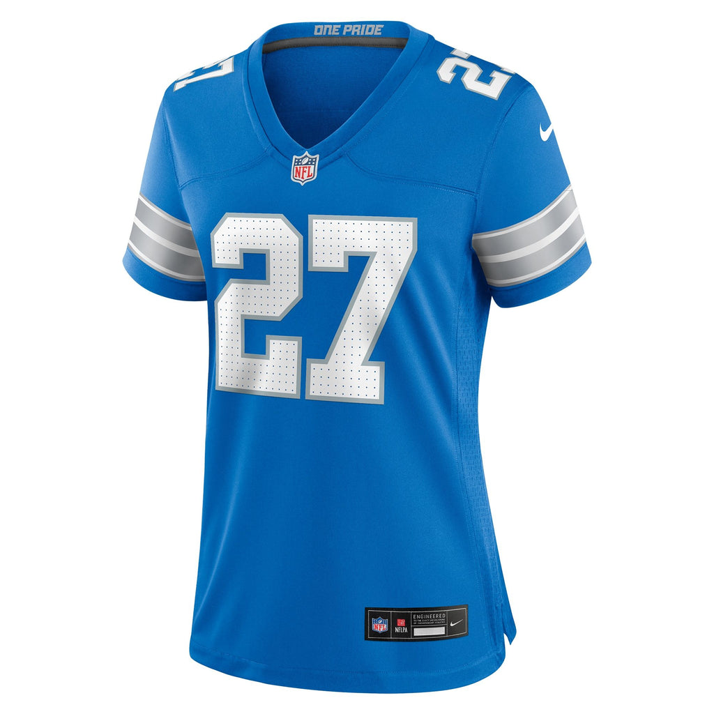 Women's Detroit Lions Arthur Maulet Nike Blue Team Game Jersey
