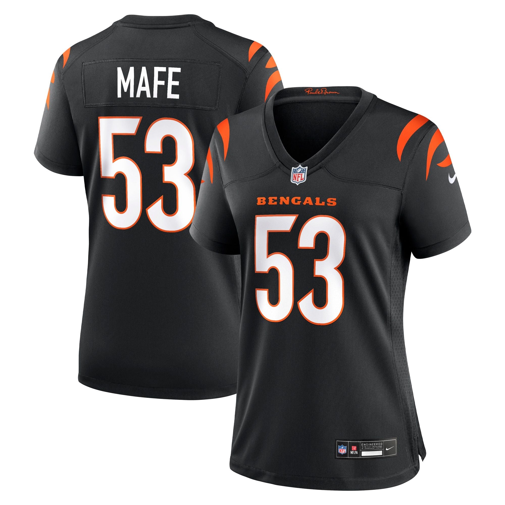 Women's Cincinnati Bengals Boye Mafe Nike Black Team Game Jersey
