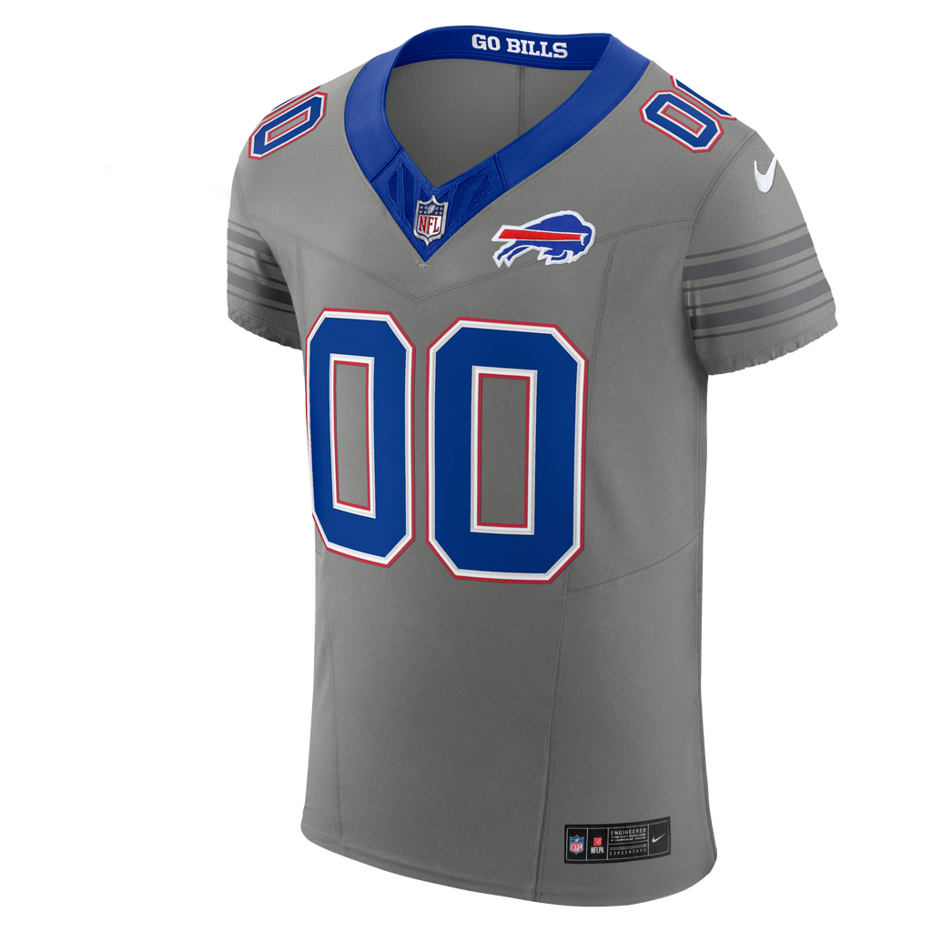 Men's Buffalo Bills Nike Gray Nickel City Vapor Fuse Custom Elite Jersey