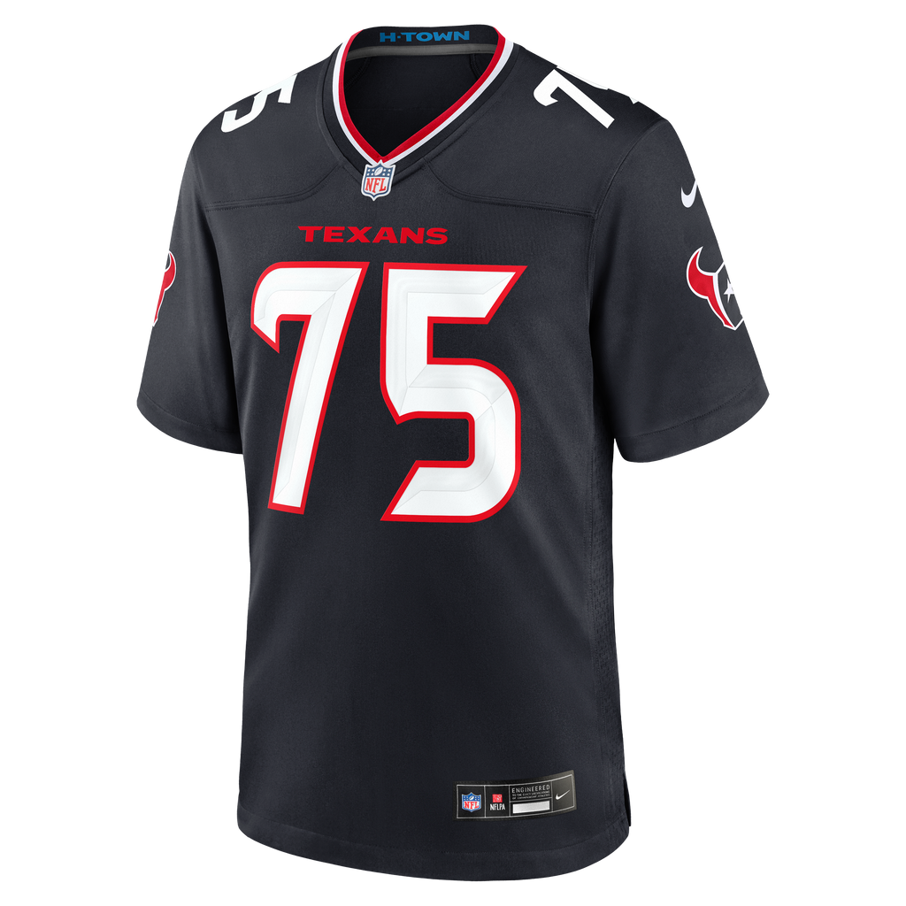 Men's Houston Texans Wyatt Teller Nike Navy Team Game Jersey