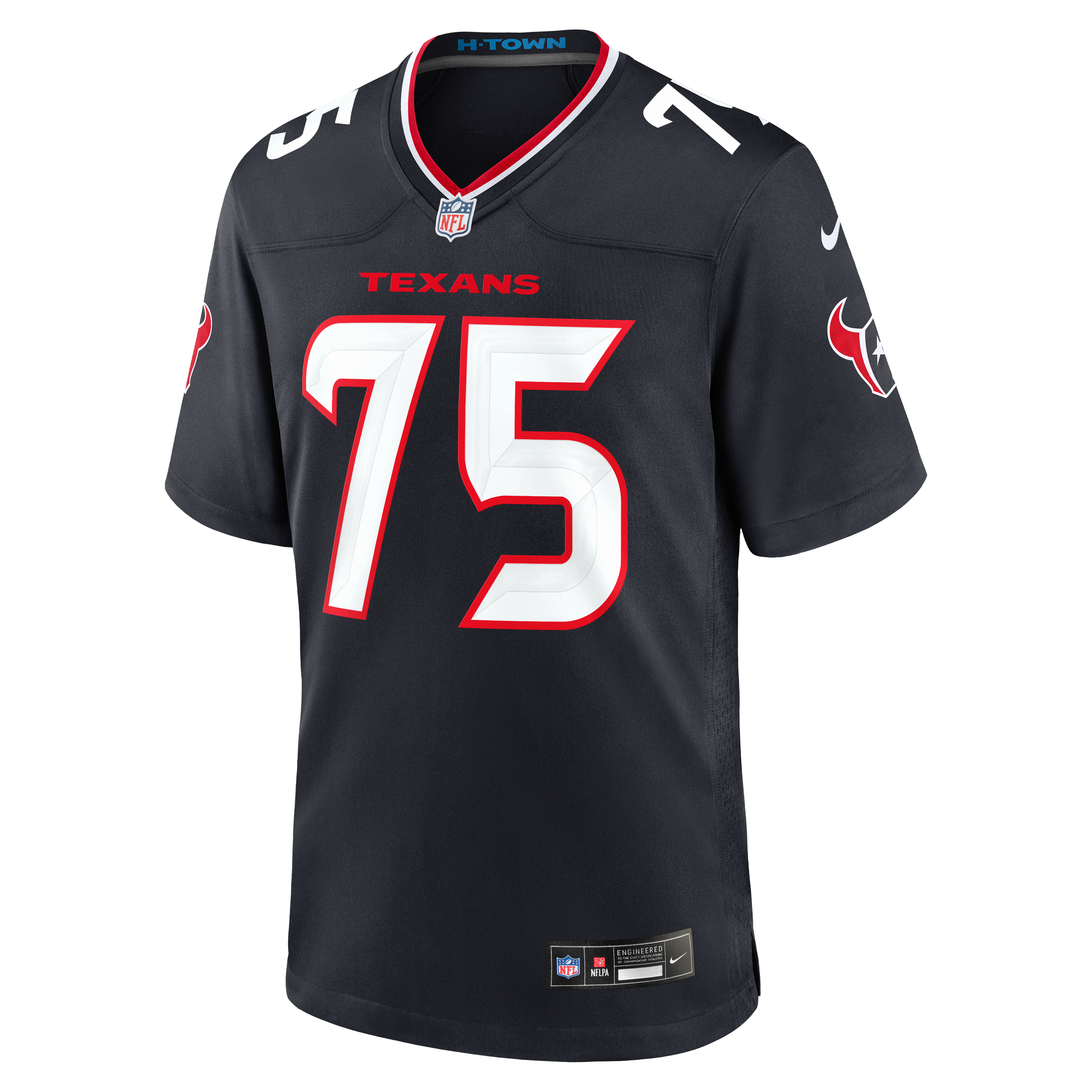 Men's Houston Texans Wyatt Teller Nike Navy Team Game Jersey
