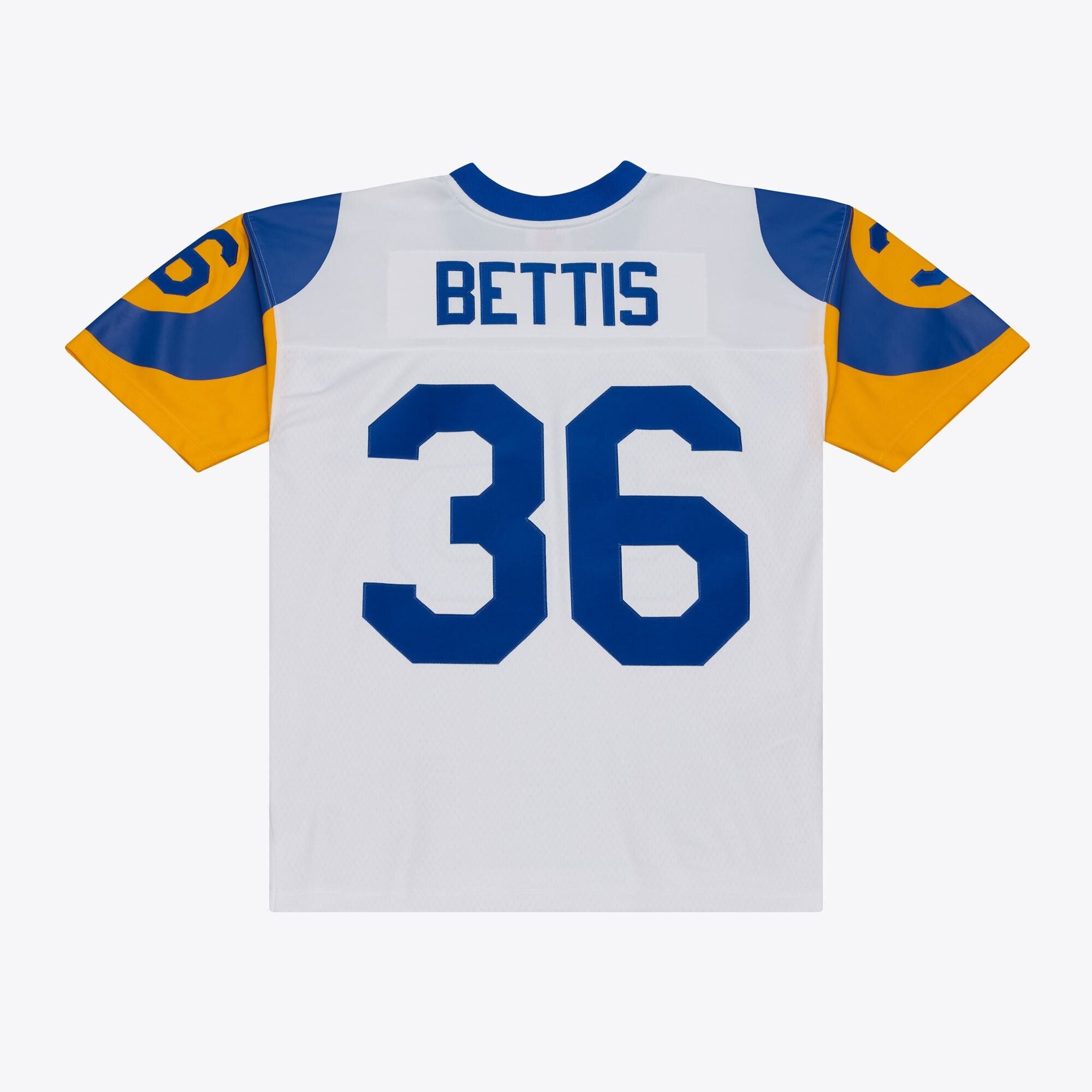 Men's Los Angeles Rams Jerome Bettis Mitchell And Ness White Retired Legacy Replica Player Jersey