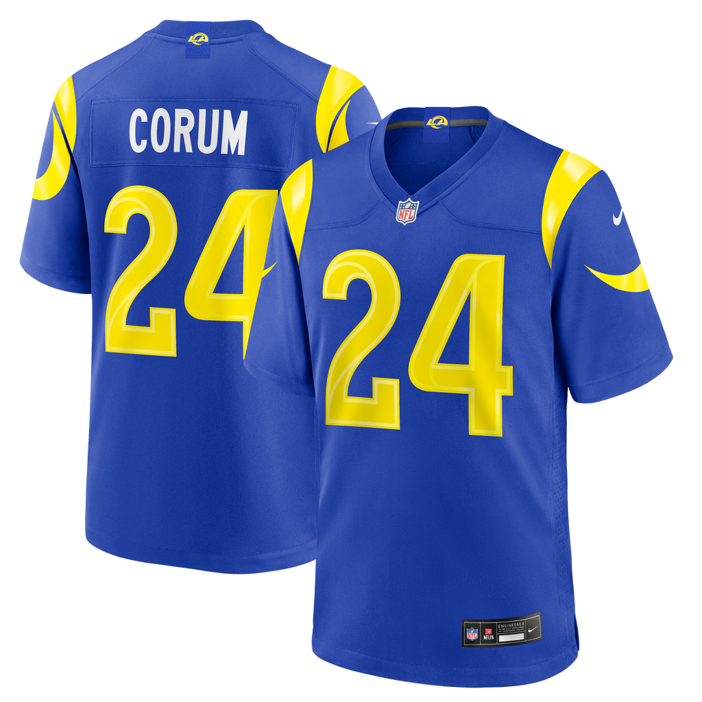 Men's Los Angeles Rams Blake Corum Nike Royal Game Jersey