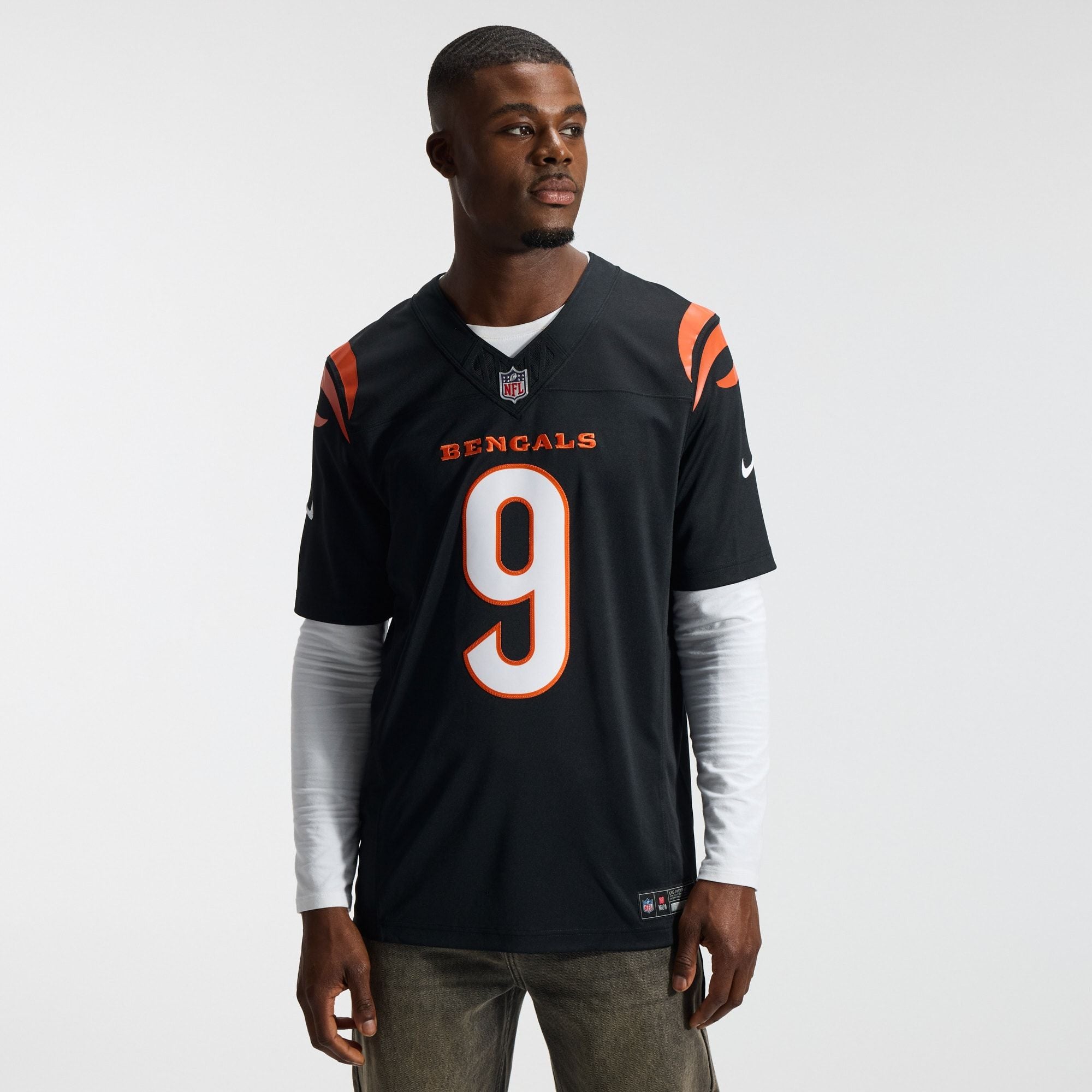 Men's Cincinnati Bengals Joe Burrow Nike Black Team Vapor Fuse Stitched Limited Jersey