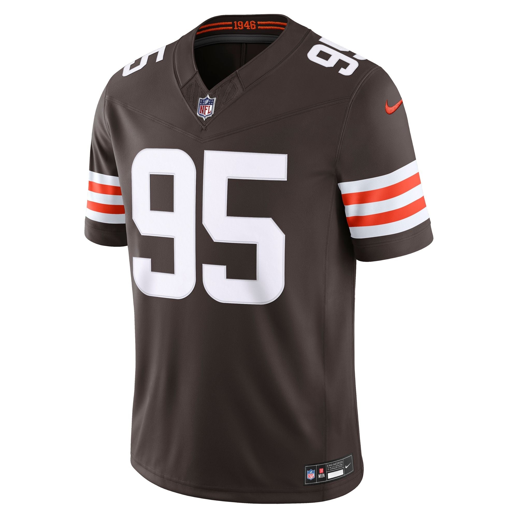 Men's Cleveland Browns Myles Garrett Nike Brown Team Vapor Fuse Stitched Limited Jersey