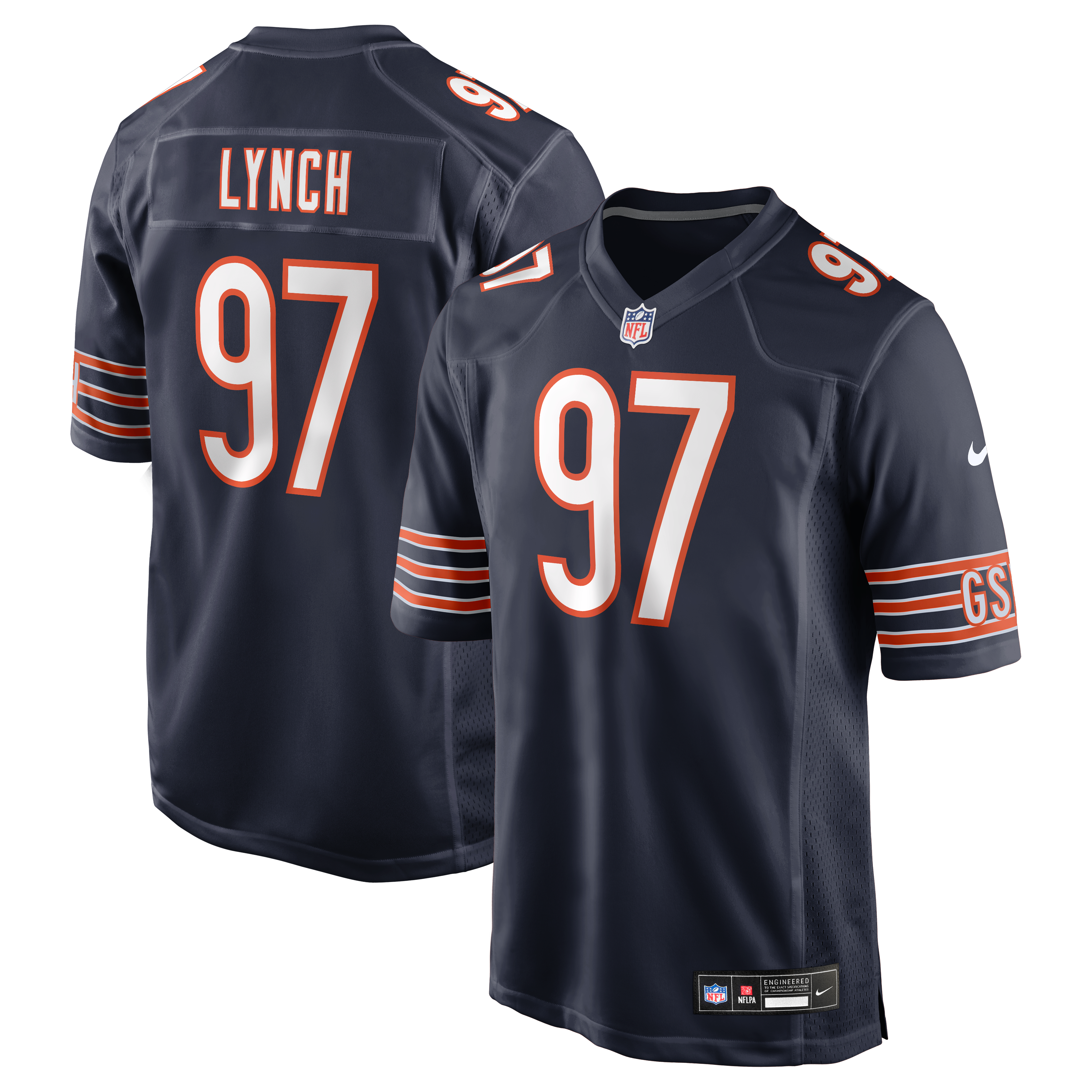 Men's Chicago Bears James Lynch Nike Navy Team Game Jersey