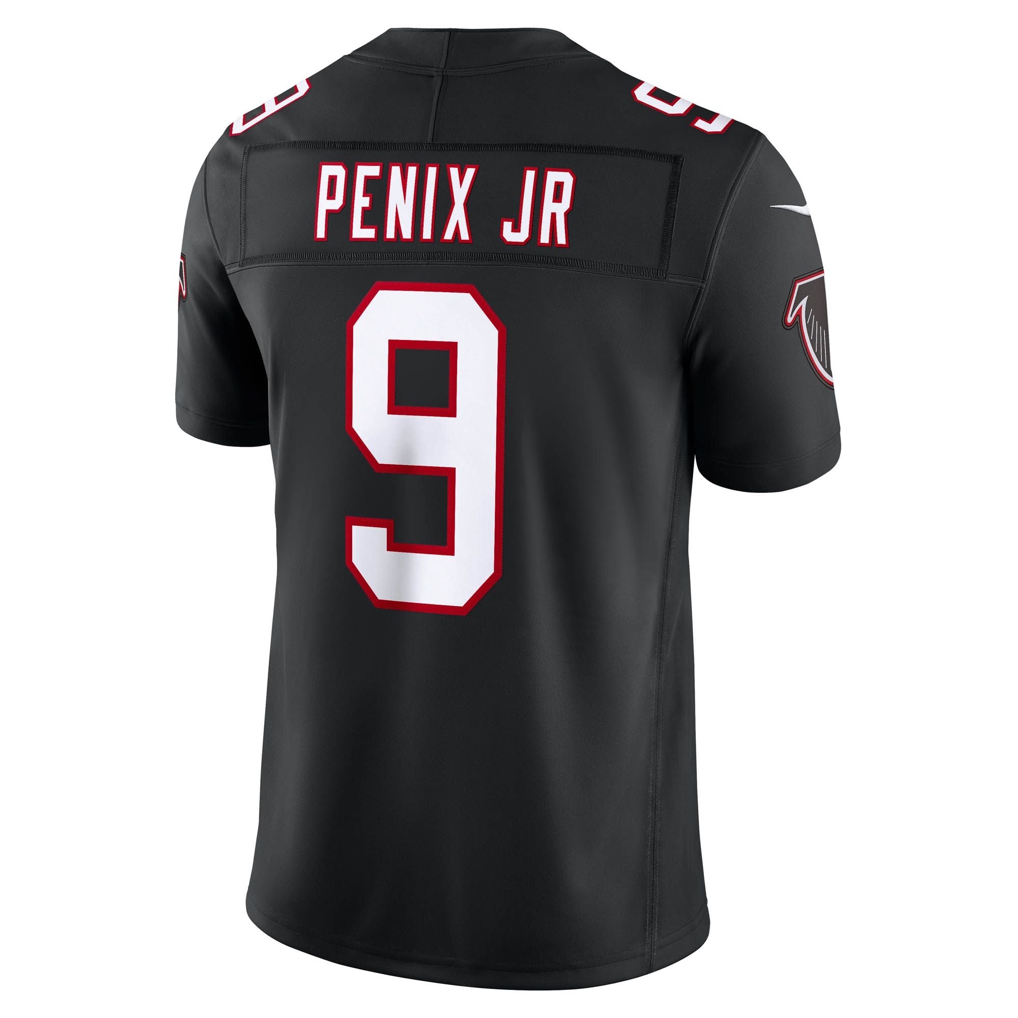 Men's Atlanta Falcons Michael Penix Jr Nike Black Alternate Throwback Vapor Fuse Stitched Limited Jersey