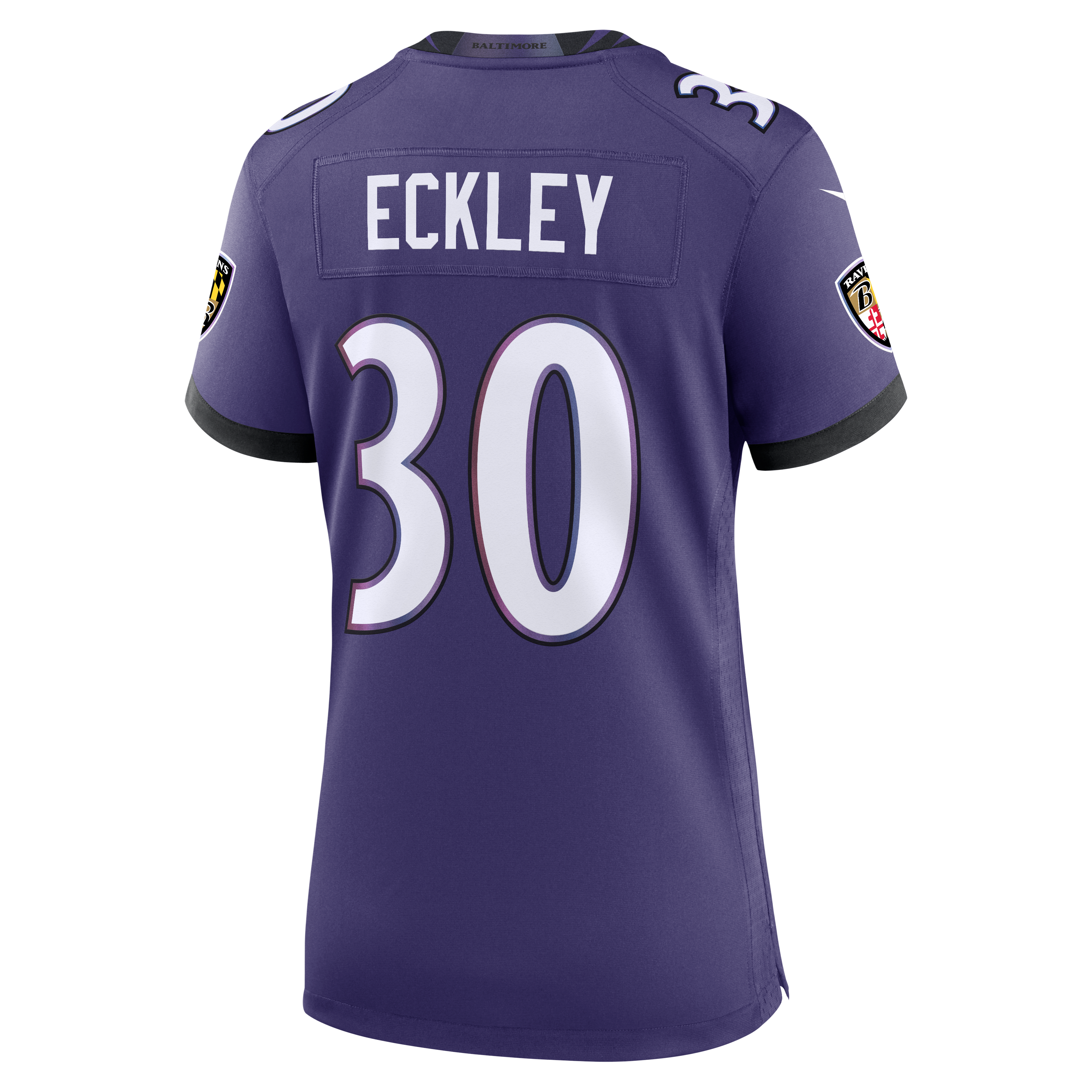 Women's Baltimore Ravens Ryan Eckley Nike Purple Team Game Jersey