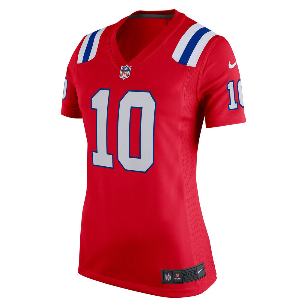Women's New England Patriots Drake Maye Nike Red Alternate Game Jersey
