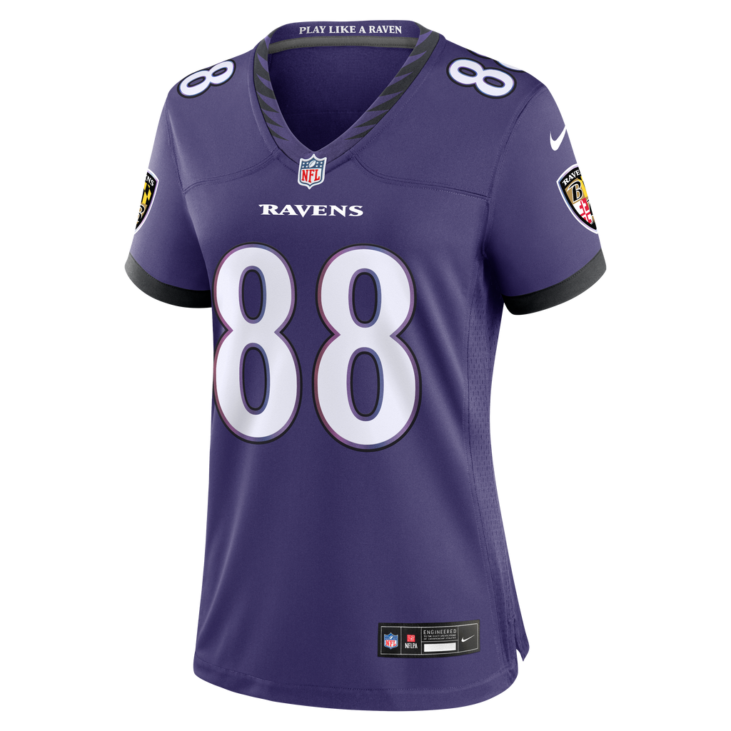 Women's Baltimore Ravens Matthew Hibner Nike Purple Team Game Jersey