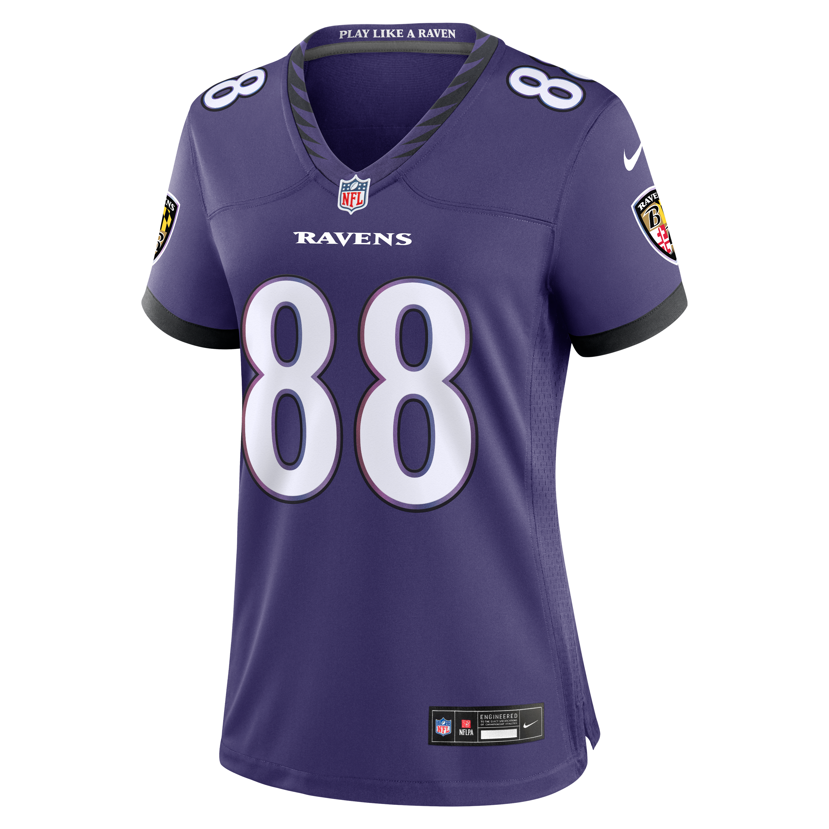 Women's Baltimore Ravens Matthew Hibner Nike Purple Team Game Jersey