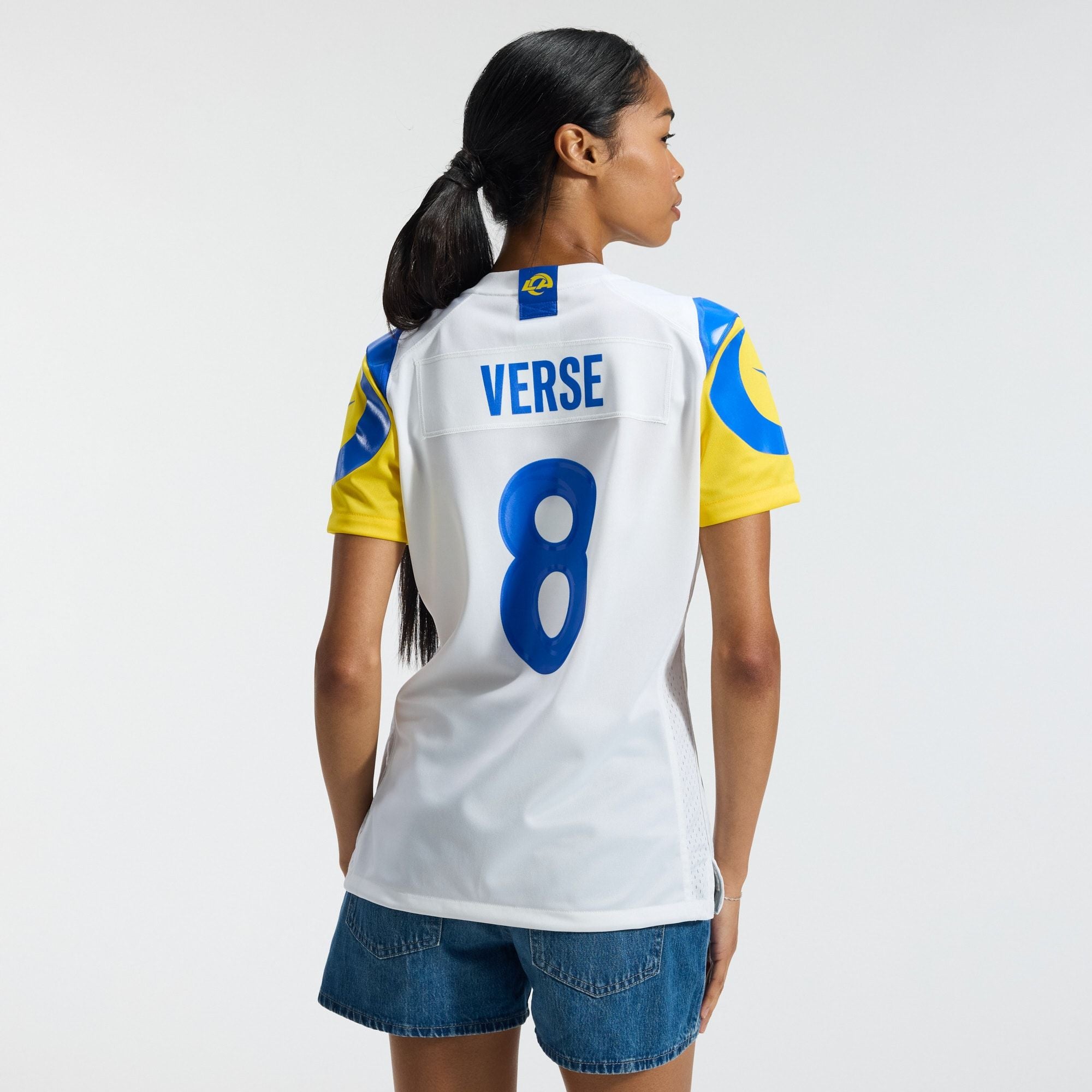 Women's Los Angeles Rams Jared Verse Nike White Game Jersey