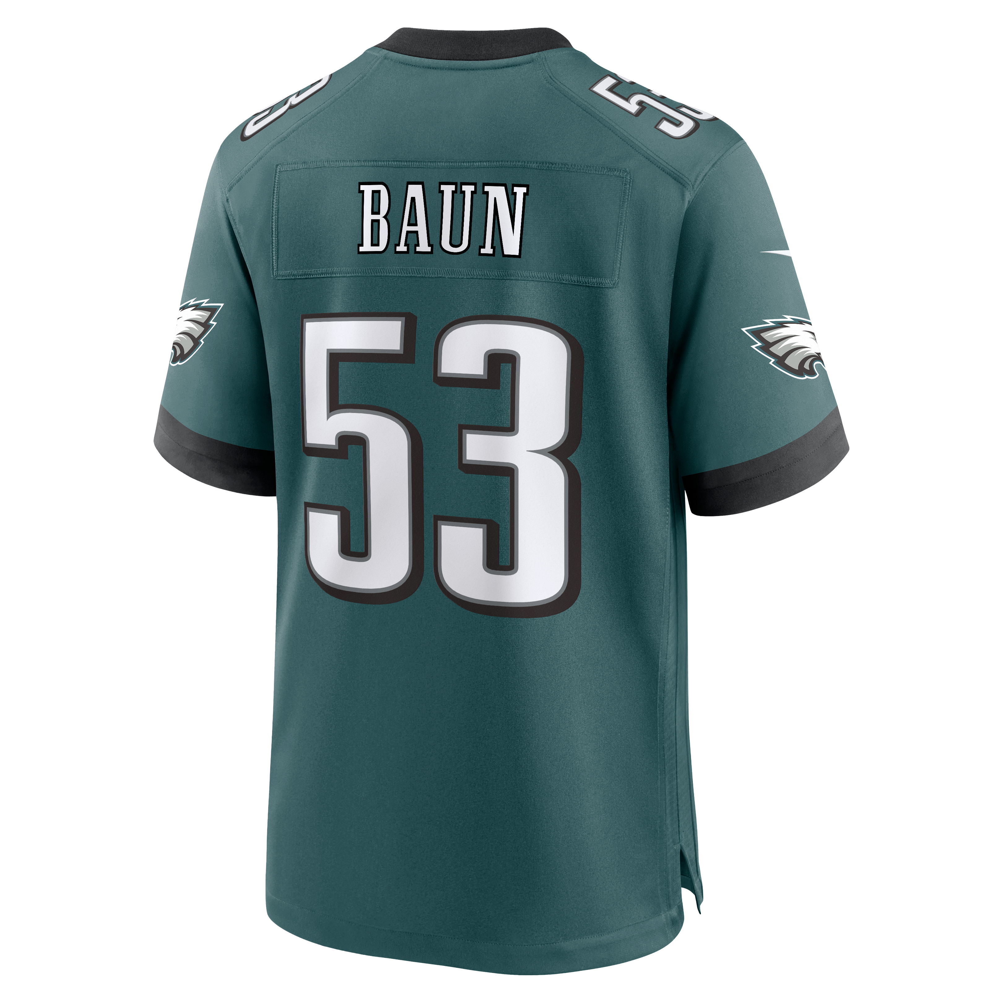 Men's Philadelphia Eagles Zack Baun Nike Midnight Green Team Game Jersey
