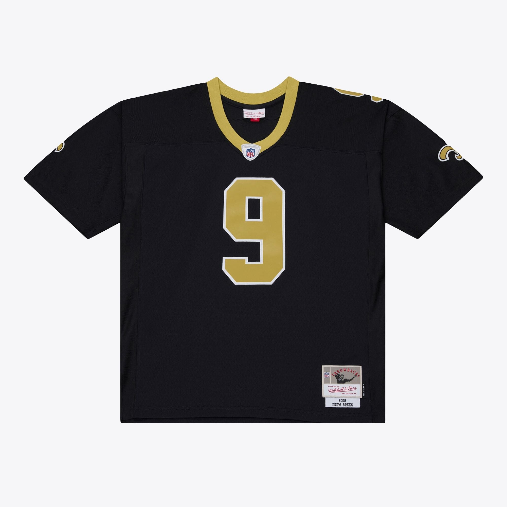 Men's New Orleans Saints Drew Brees Mitchell And Ness Black 2009 Legacy Jersey