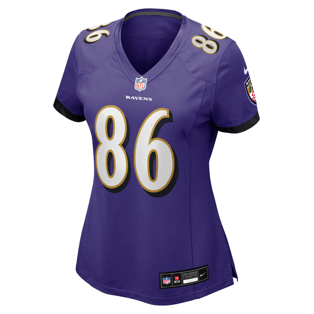 Women's Baltimore Ravens Cornelius Johnson Nike Purple Team Game Jersey