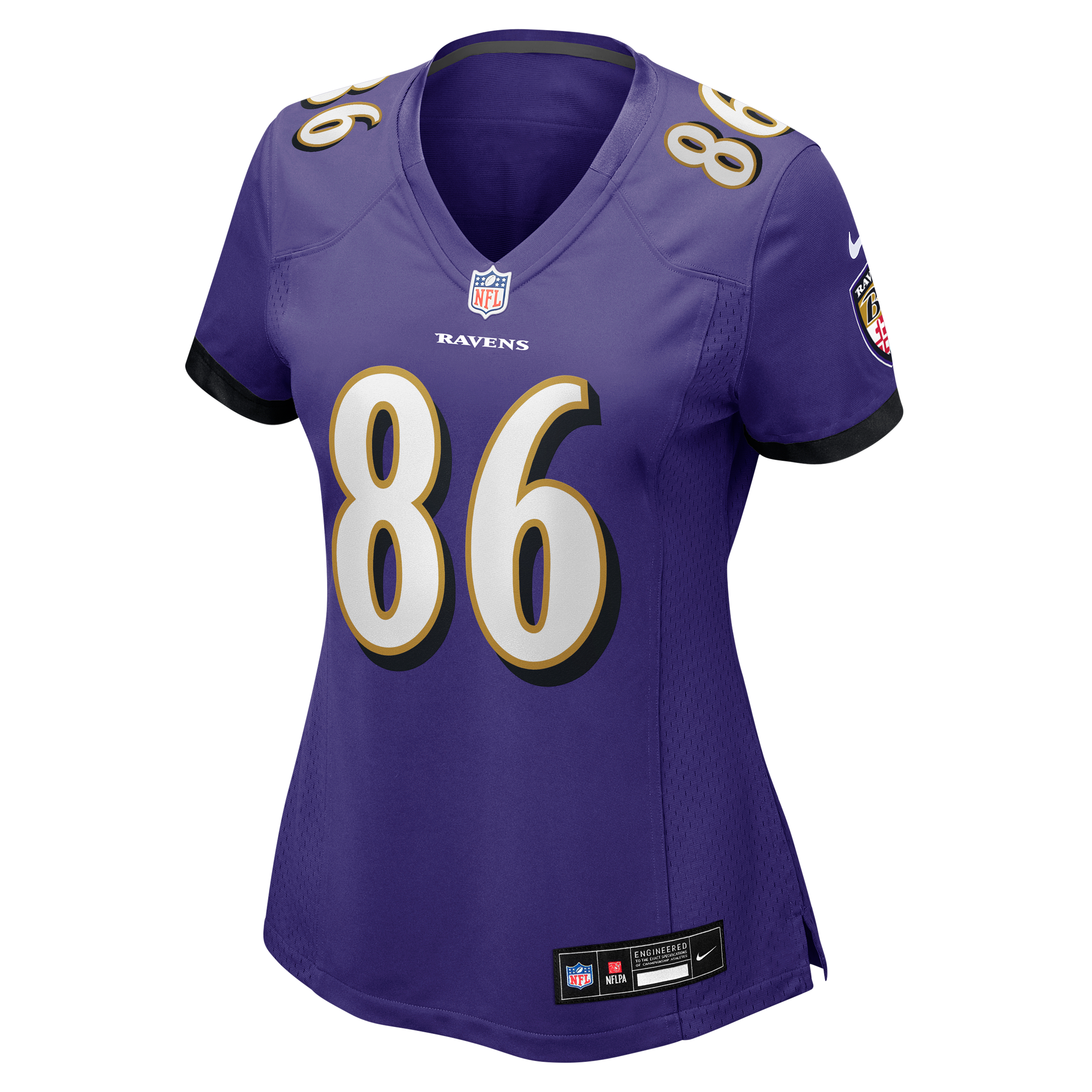 Women's Baltimore Ravens Cornelius Johnson Nike Purple Team Game Jersey