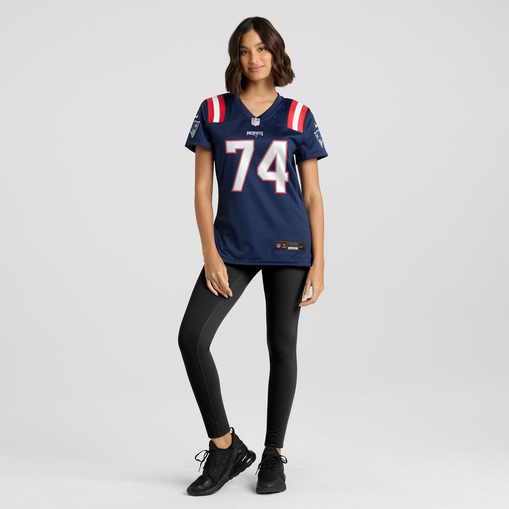 Women's New England Patriots Caleb Lomu Nike Navy Team Game Jersey