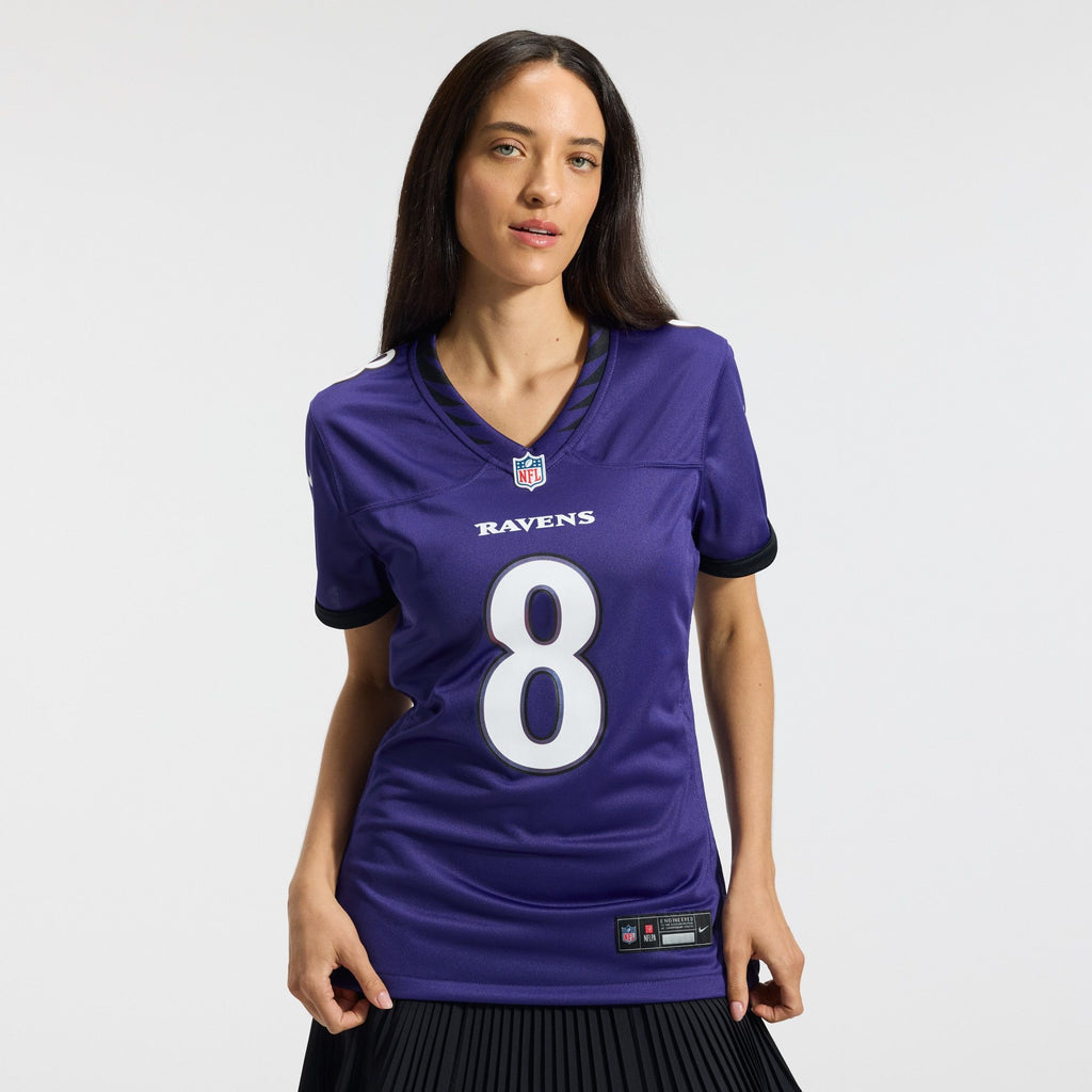 Women's Baltimore Ravens Lamar Jackson Nike Purple Team Game Jersey