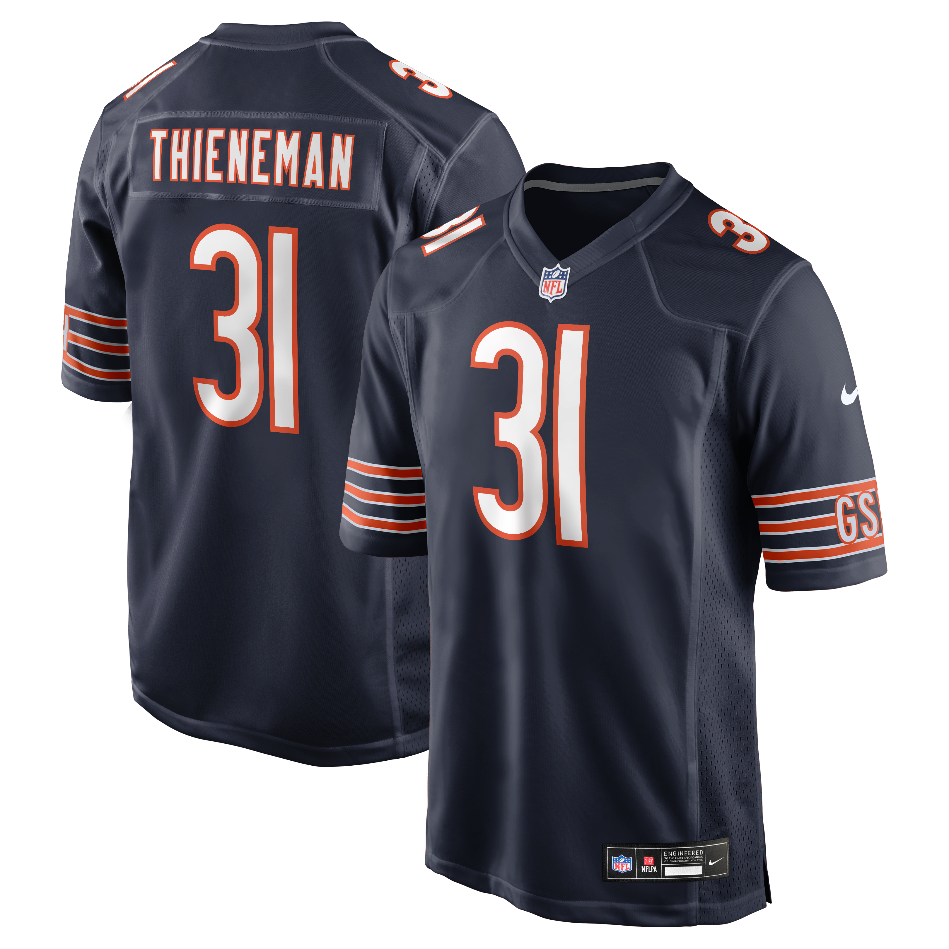 Men's Chicago Bears Dillon Thieneman Nike Navy 2026 Nfl Draft First Round Pick No 25 Team Game Jersey