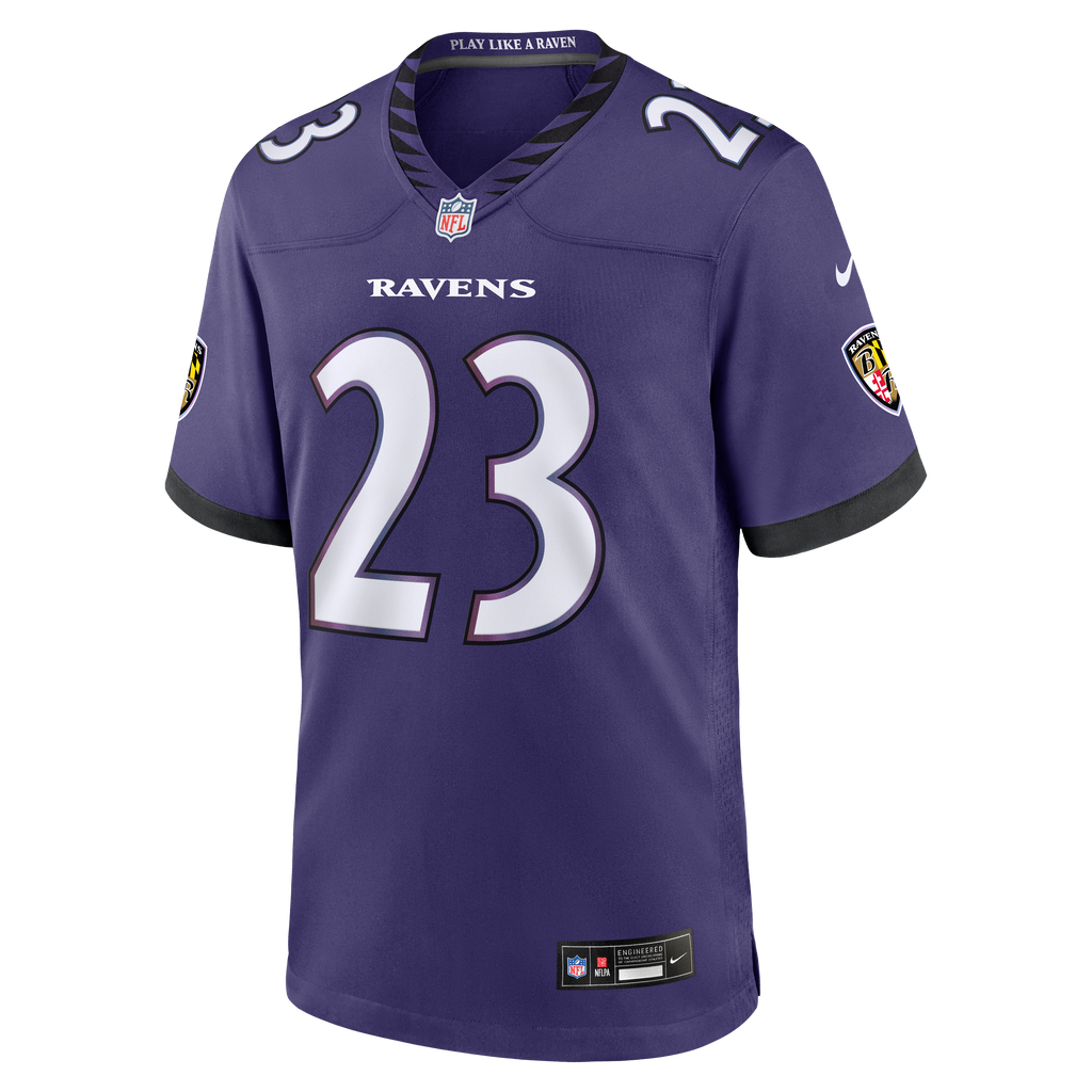 Men's Baltimore Ravens Adam Randall Nike Purple Team Game Jersey