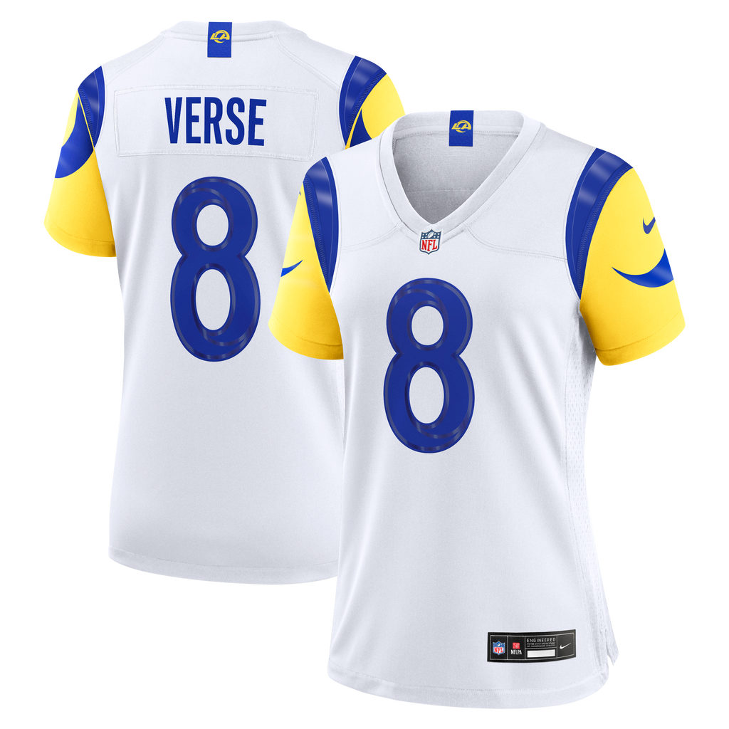 Women's Los Angeles Rams Jared Verse Nike White Game Jersey