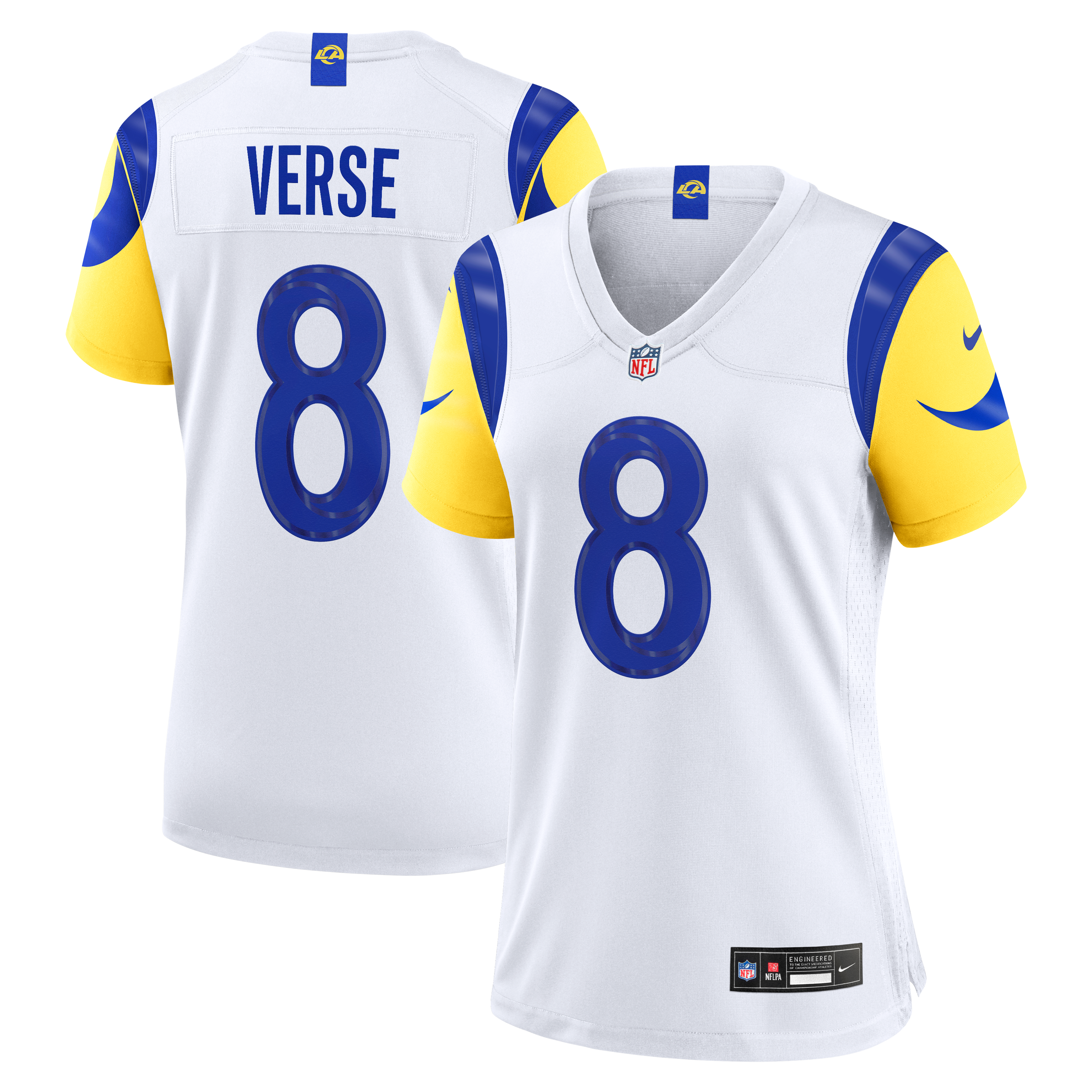 Women's Los Angeles Rams Jared Verse Nike White Game Jersey