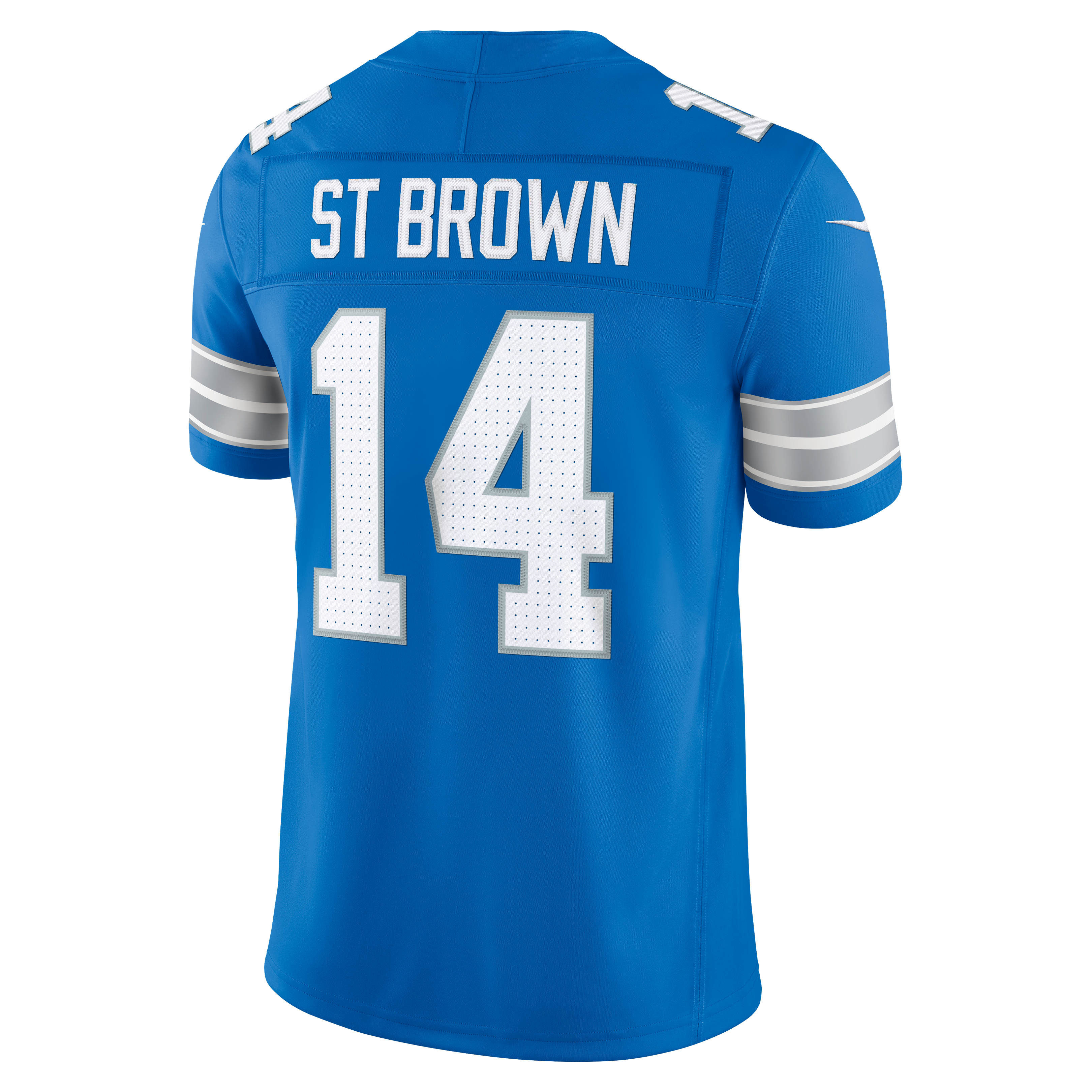 Men's Detroit Lions Amon Ra St Brown Nike Blue Team Vapor Fuse Stitched Limited Jersey