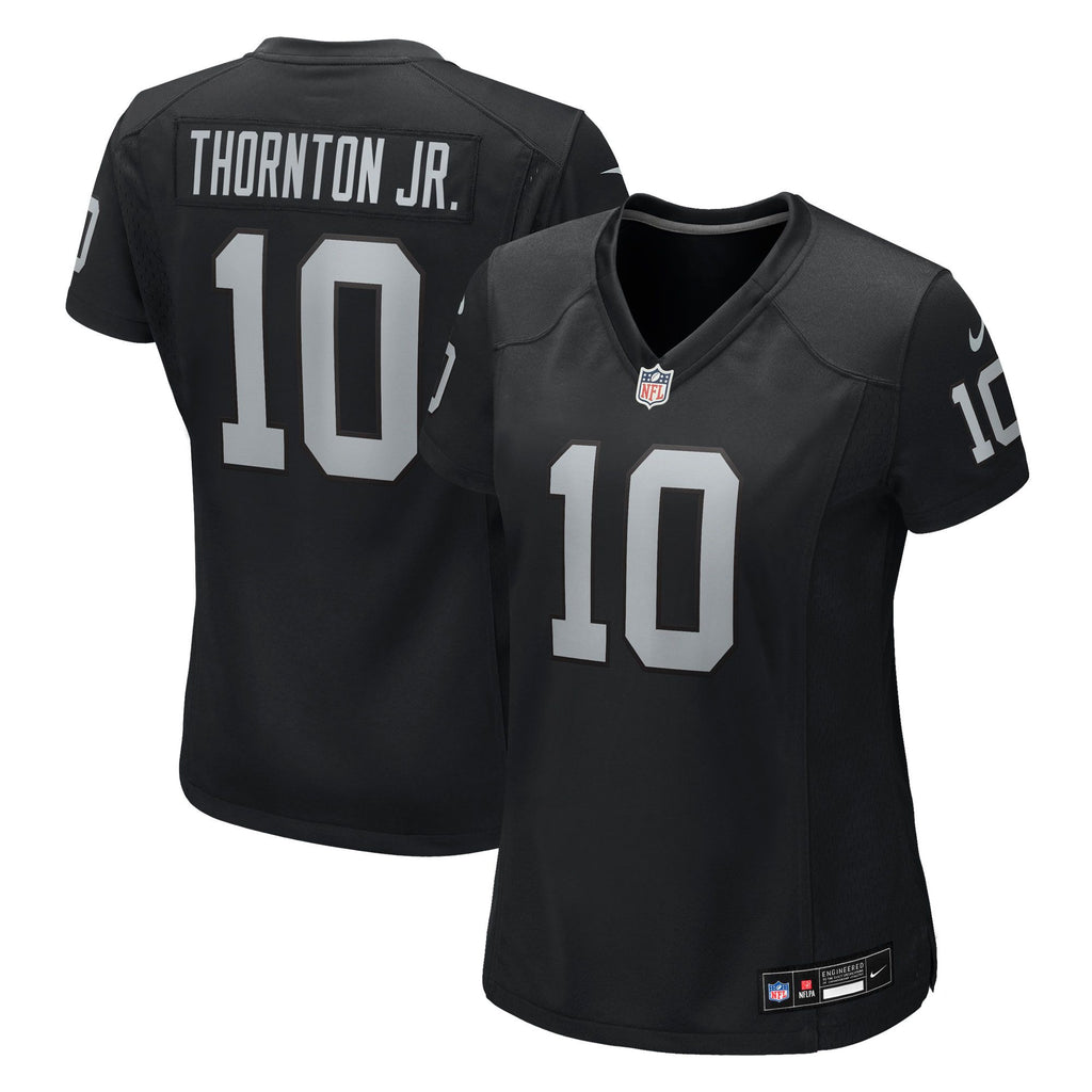 Women's Las Vegas Raiders Donte Thornton Jr Nike Black Team Game Jersey