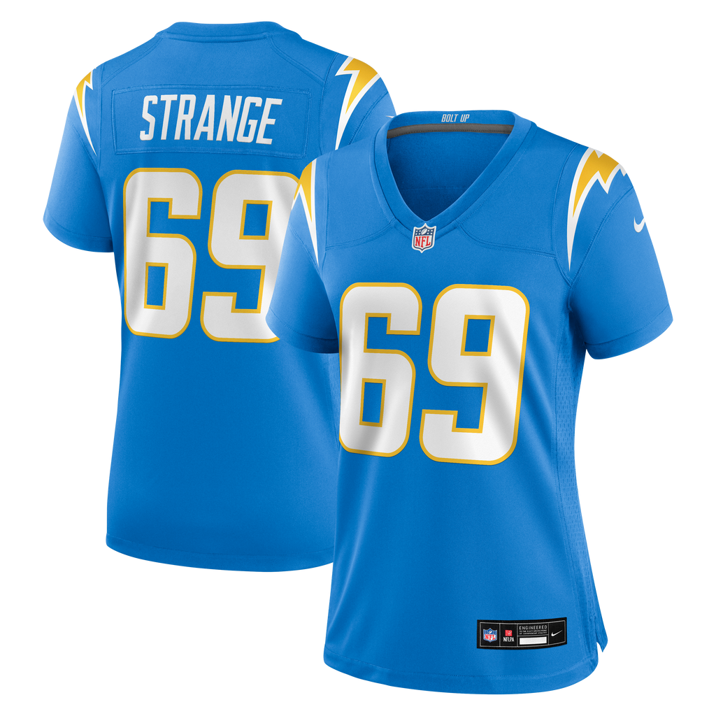 Women's Los Angeles Chargers Cole Strange Nike Powder Blue Team Game Jersey