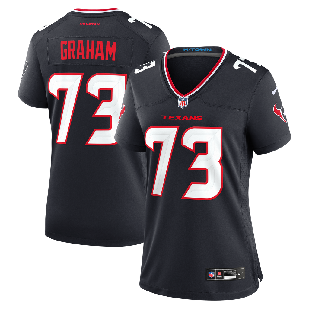 Women's Houston Texans Derrick Graham Nike Navy Team Game Jersey