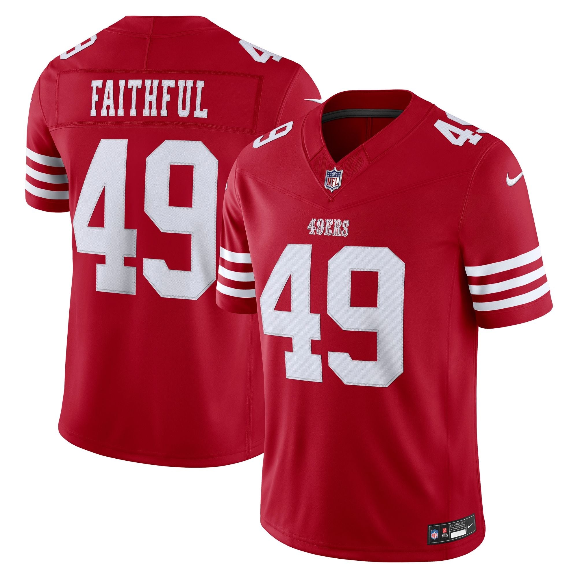 Men's San Francisco 49Ers The Faithful Nike Scarlet Team Vapor Fuse Stitched Limited Jersey