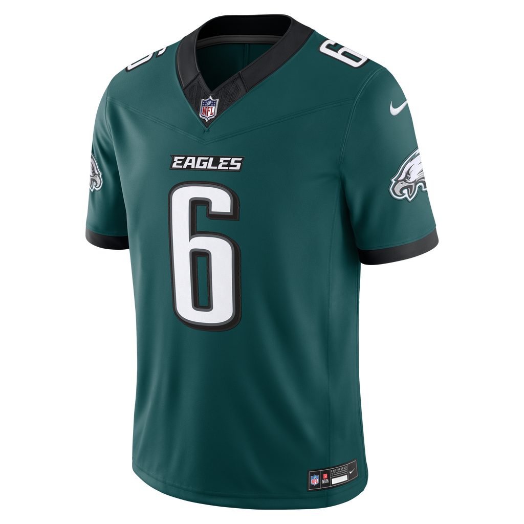 Men's Philadelphia Eagles Devonta Smith Nike Midnight Green Team Vapor Fuse Stitched Limited Jersey