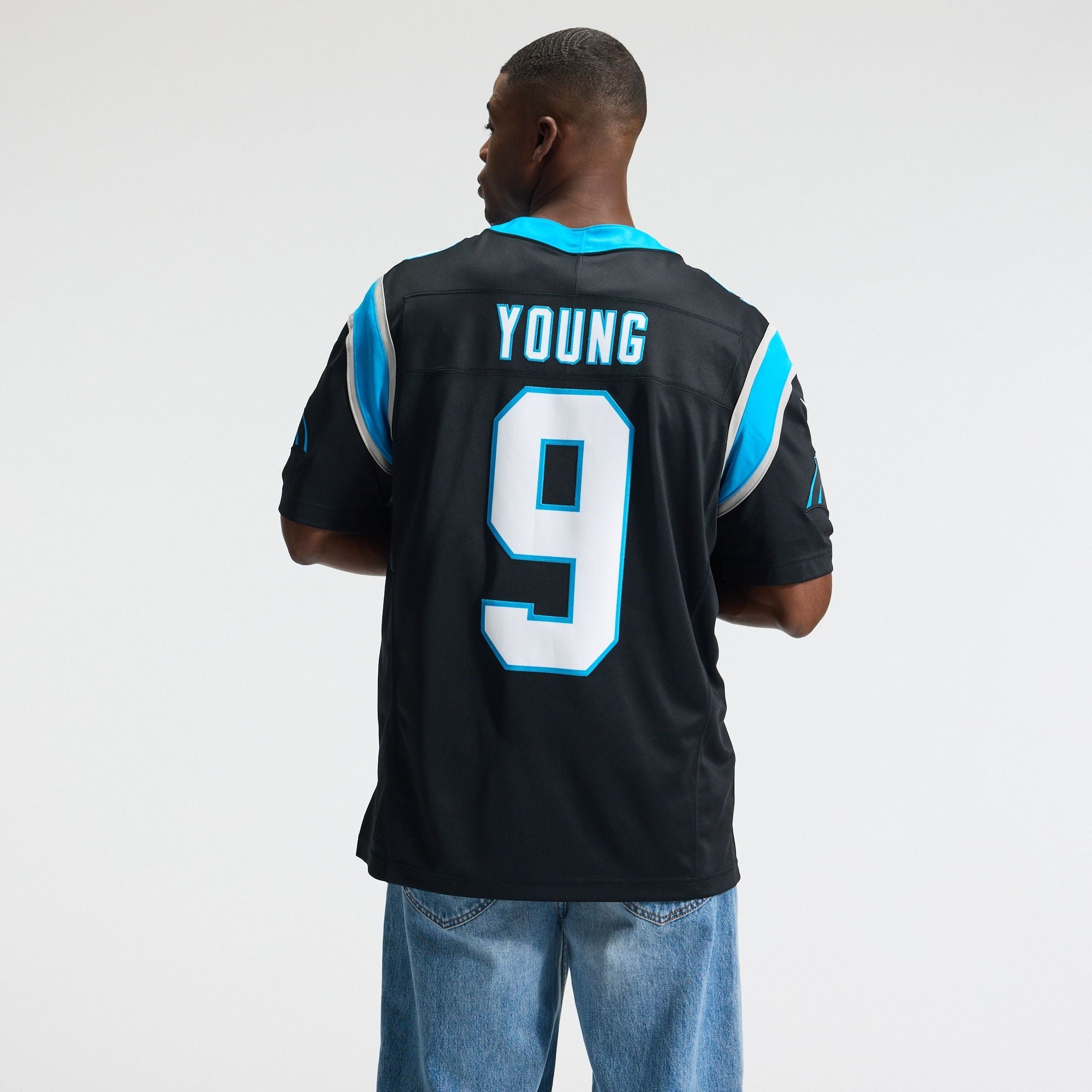 Men's Carolina Panthers Bryce Young Nike Black Team Vapor Fuse Stitched Limited Jersey